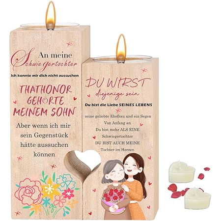 Amazon.de: Gohytal Kerzenständer, Geschenk für Schwiegertochter ...