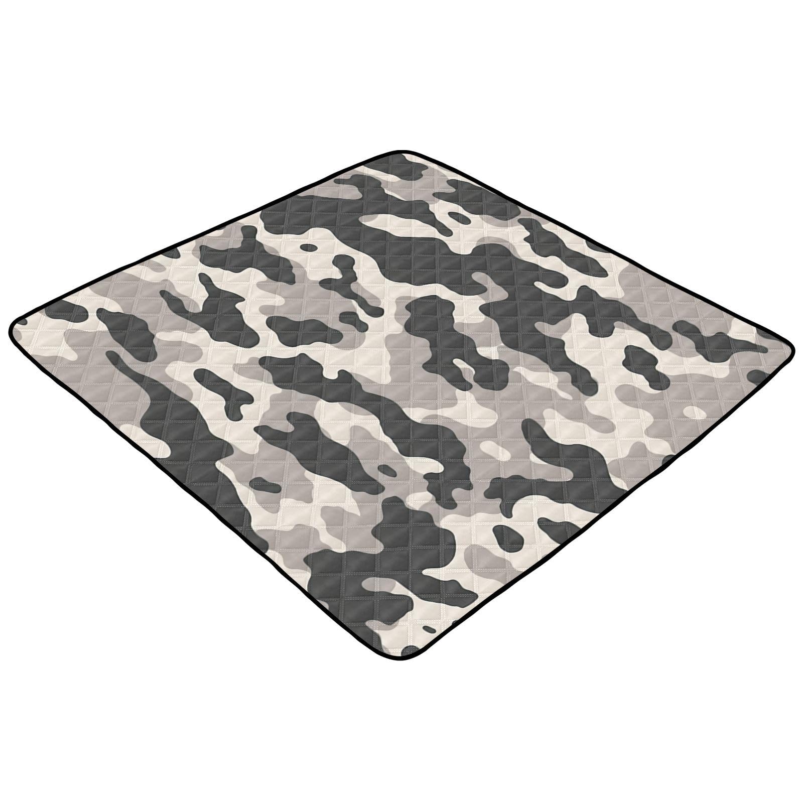 FLildon Gray Camouflage Baby Play Mat for Floor 50