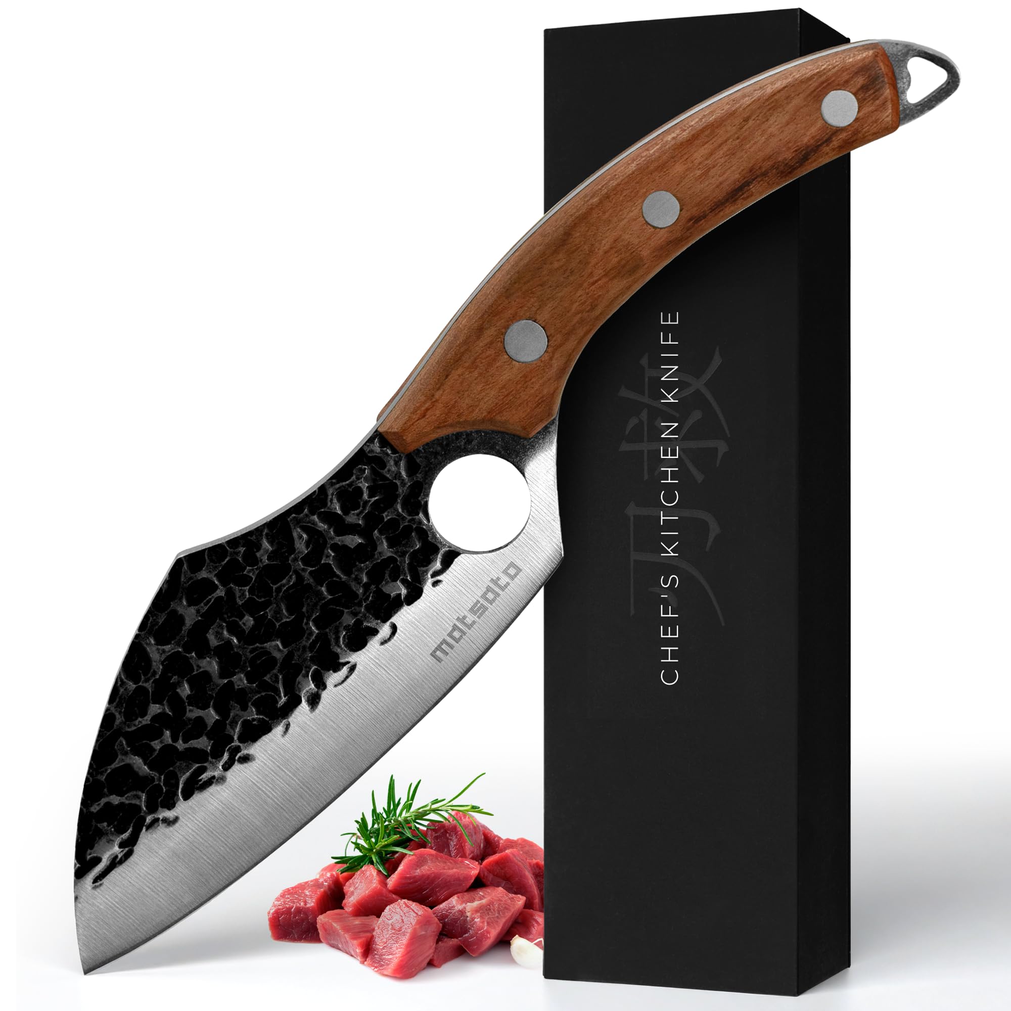 Matsato Chef Knife, Kitchen Japanese Steel Chefs Knife, Meat & Vegetables Cooking And Chopping Chef Knives, Cuchillos De Cocina - Perfect for Kitchen, BBQ 4.53 Inches Blade