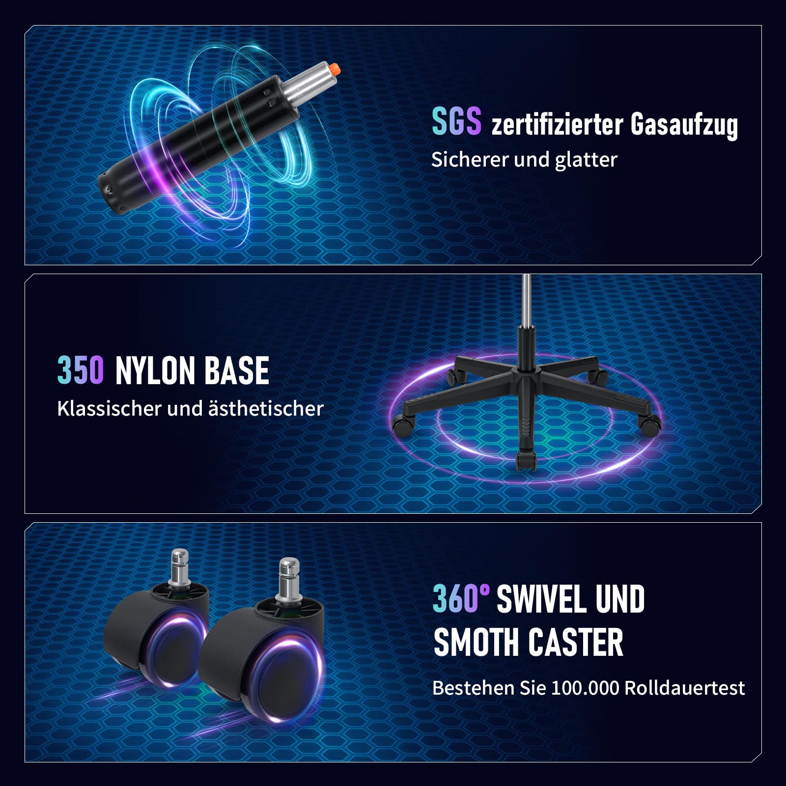 LED Gaming Stuhl für Kinder 155° Computer Stuhl mit RGB Lichter-Schwarz | Liegestühle mit Fußbrett;Ergonomischer Gaming Sessel für Teenager 6-15;PC Gamer Stuhl mit Lumbalstütze für Gaming und Lernen