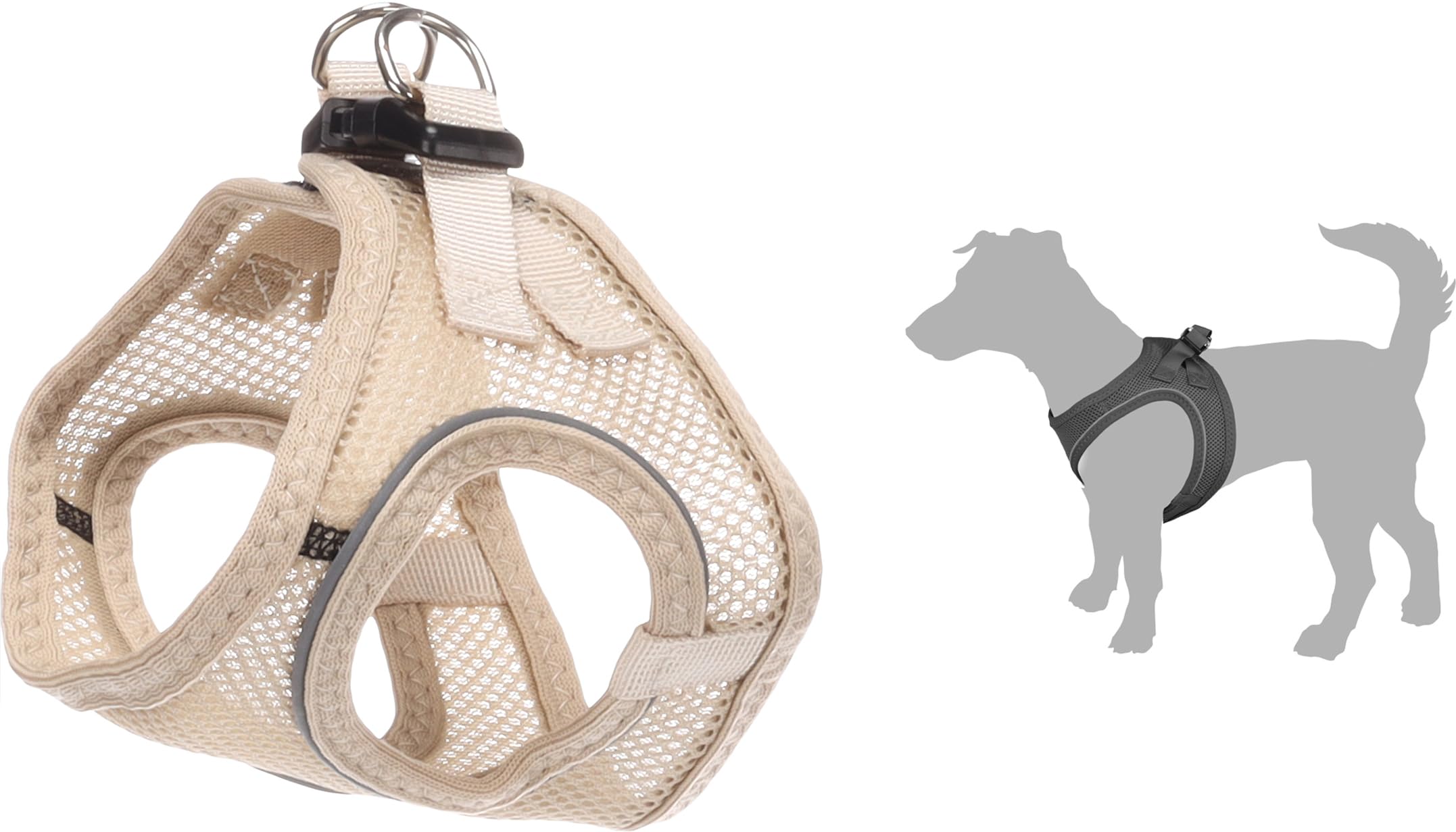 Flamingo Dog Harness Step&Go Bento Beige XS 28-30cm 30-32cm