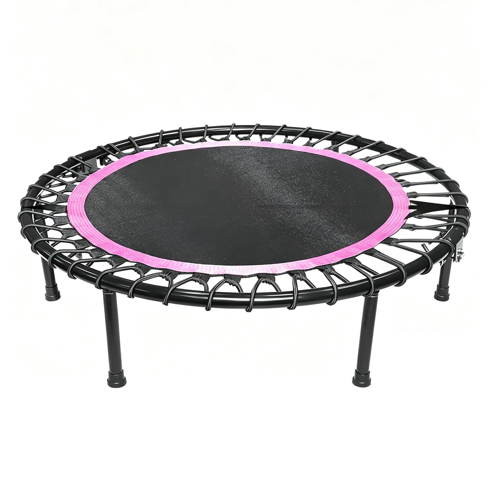Zuiquity Rebounder Trampoline for Adults, 550LBS Silent Fitness Rebounder, Space-Saving Indoor Exercise Trampoline for Home Gym Workout(Color:pink)