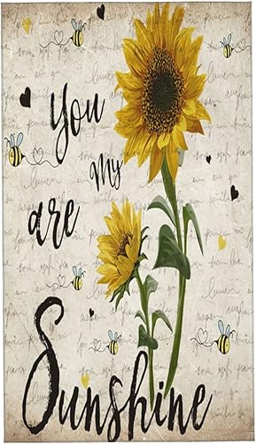 COVASA Juego de 2 toallas de mano de girasol para baño, toallas de baño pequeñas de microfibra suave y pequeña, altamente absorbente, para hombres y