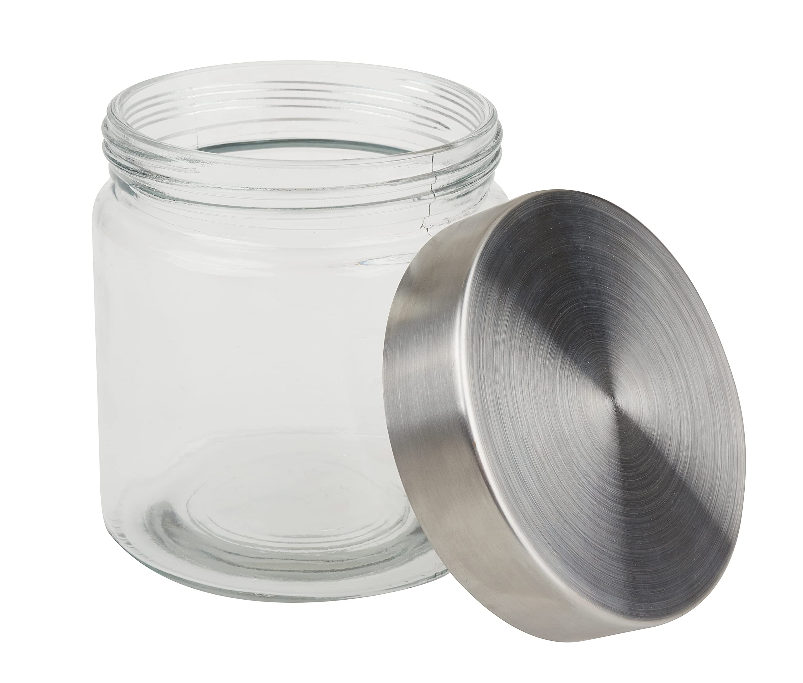 4x VBS Bauchige Schraubgläser, 6x5,5 Cm, 80 Ml – Klarglas Mit Kariertem Deckel, Zum Basteln & Verschenken