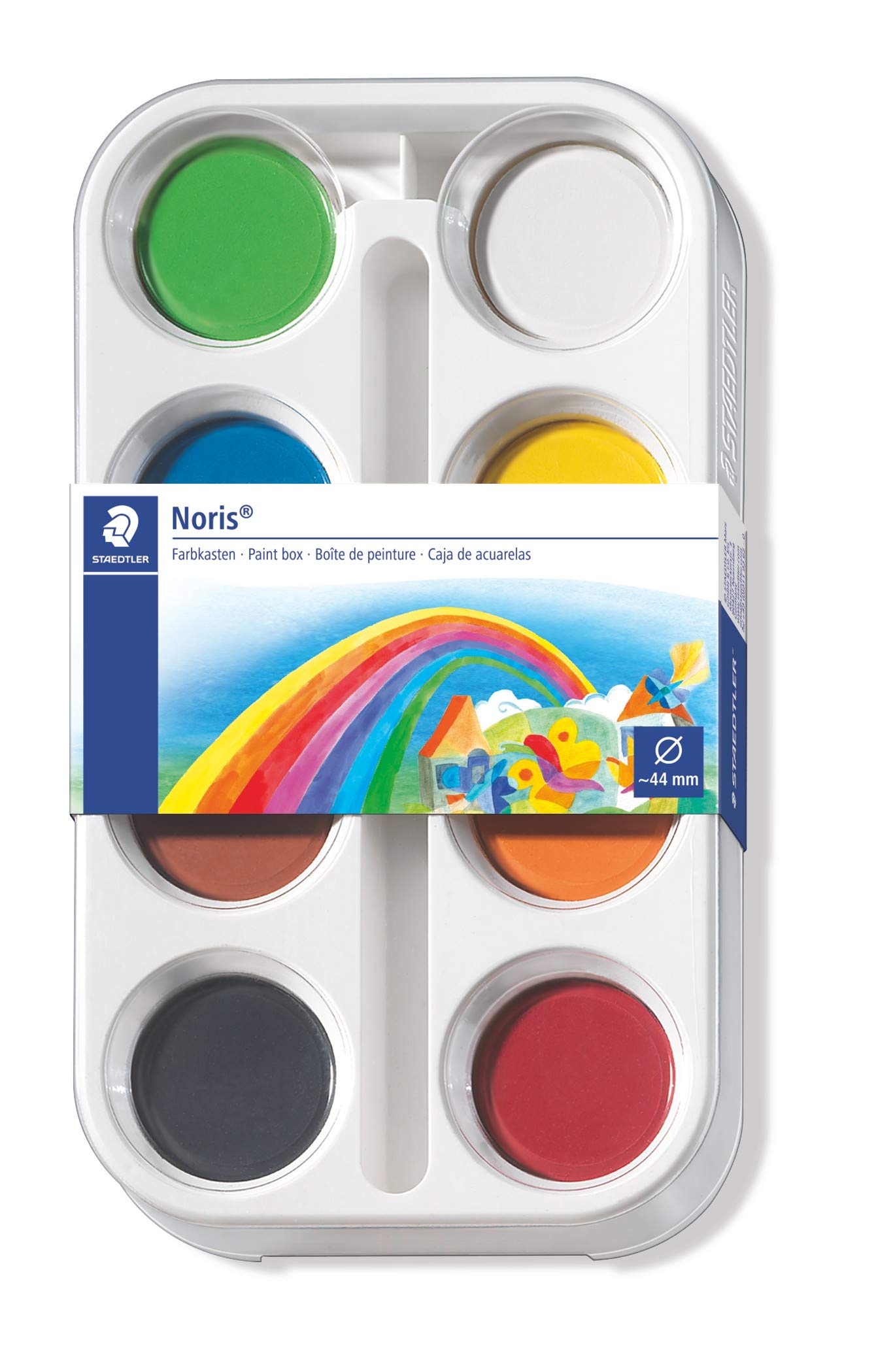 Staedtler 8870 K8 Noris Clup Sulu Boya 8'li , Paletli Boya Tablet Çapı 44Mm