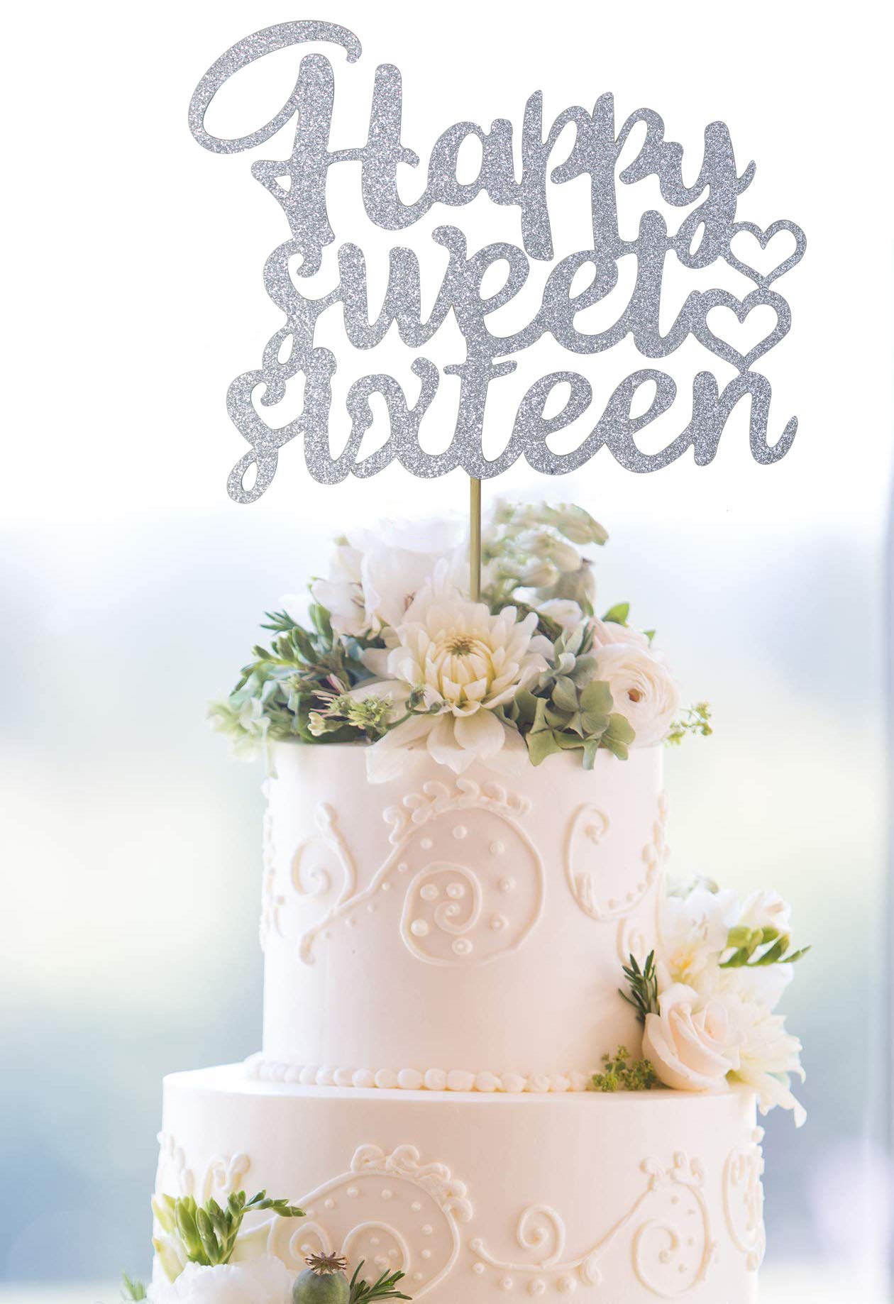 Starsgarden Silver Happy Sweet Sixteen Cake Topper Happy 16th Birthday Party Decoration Supplies Sweet 16 Cake Toppers Silver Sixteen Buy Online In Cayman Islands At Cayman Desertcart Com Productid 203517104