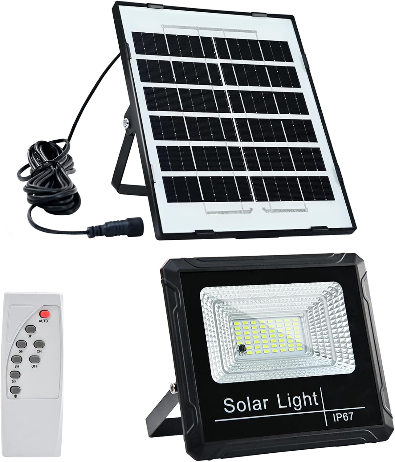 Photo voltaic Flood Lights Out of doors Waterproof – IP67 Safety Floodlight Nightfall to Daybreak Auto On/Off, 6500K Photo voltaic Powered Lights Exterior with Distant Management for Wall Porch, Patio, Yard, Backyard, Barn​, Shed