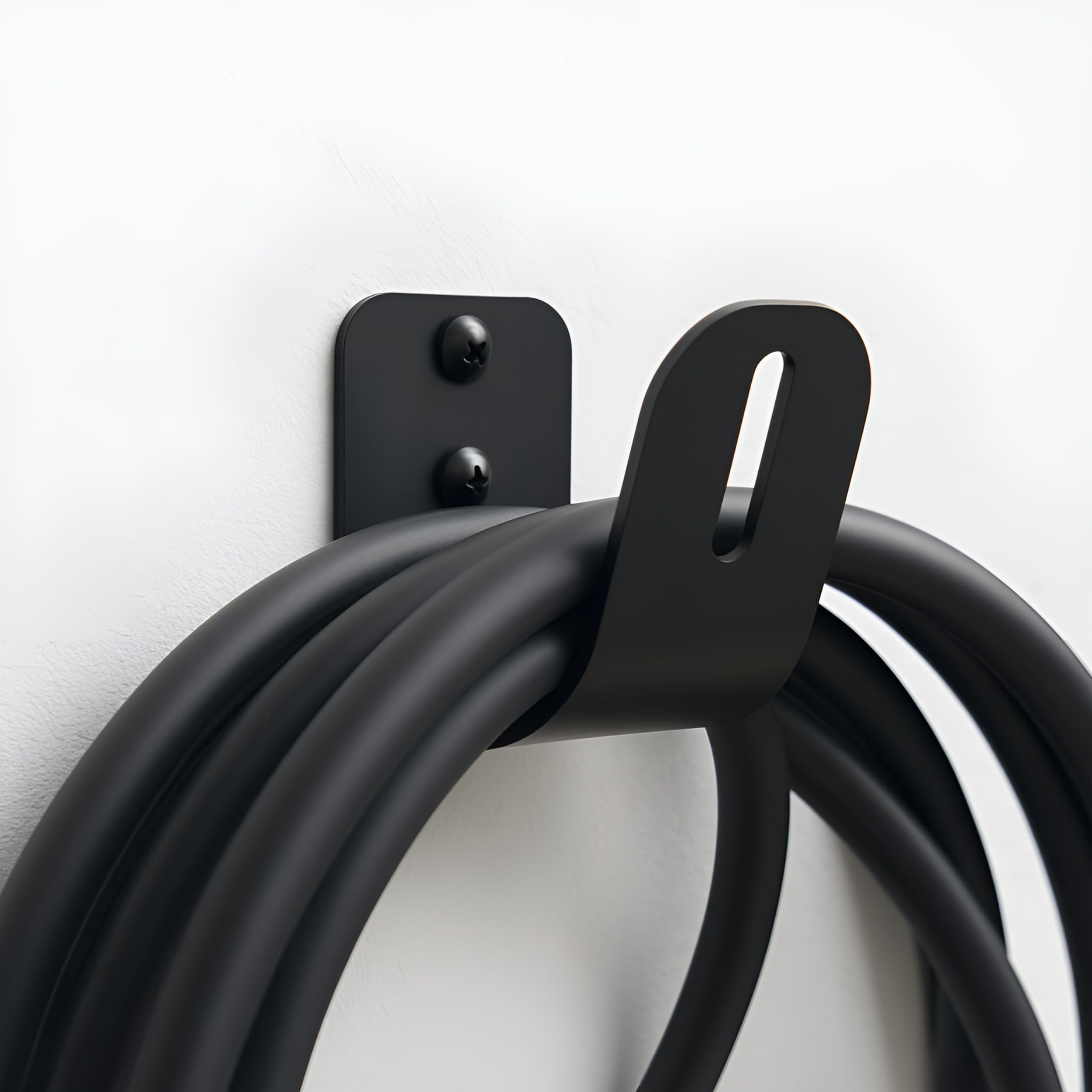 EVify Typ 2 Wandhalterung, Ladekabel Halterung • Stabile Wallbox Kabelhalterung mit glatten Kanten, inkl. Montagezubehör