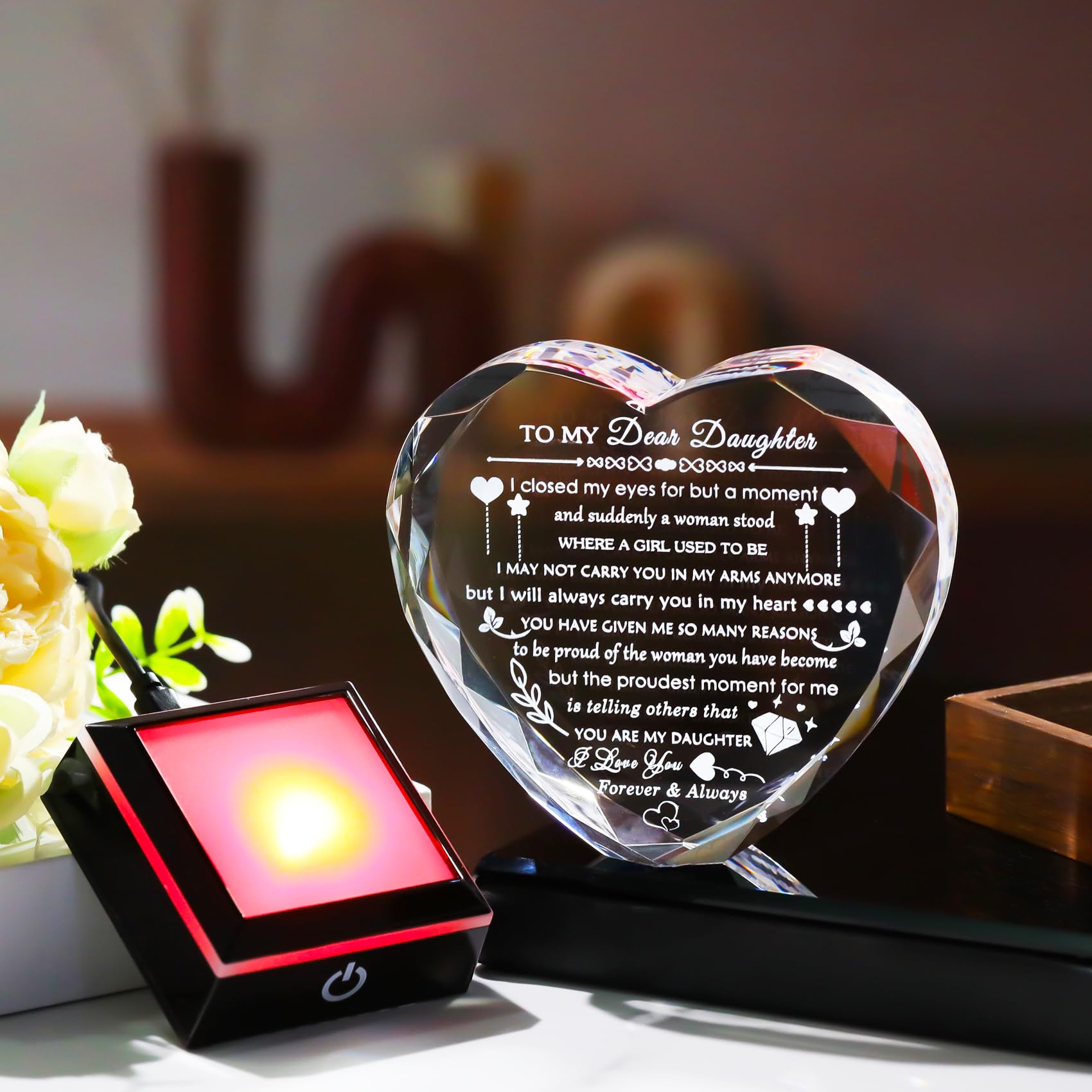 Gifts For Sister YWHL Meaningful Son Gifts From Mom Dad Crystal