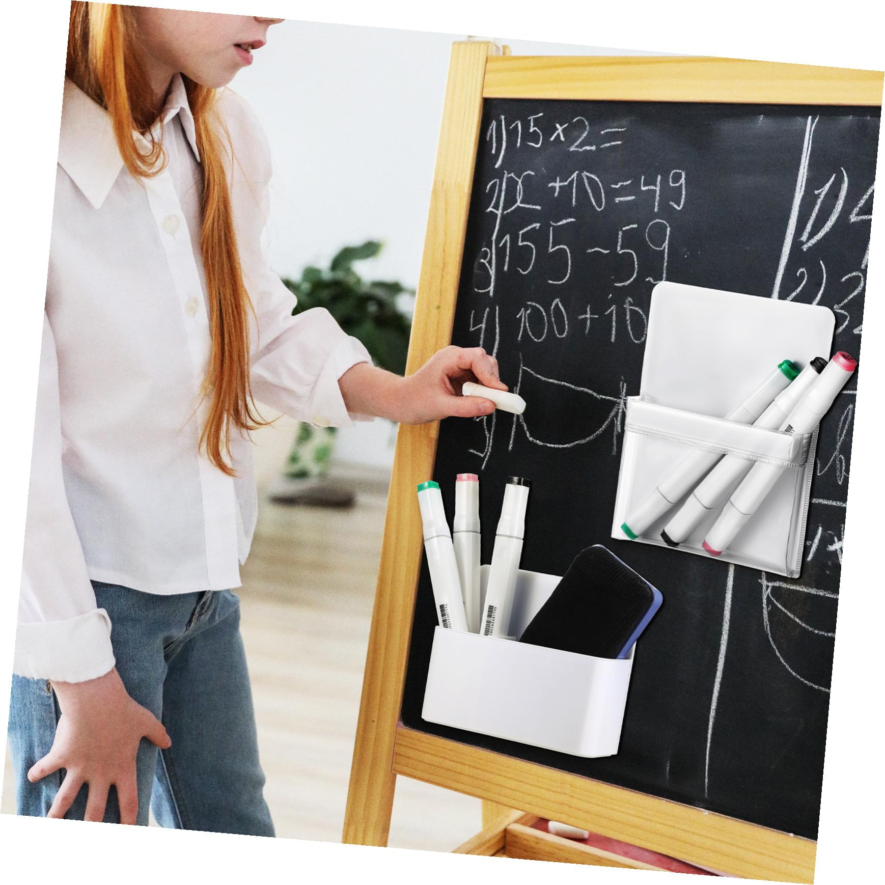 Porta Penne Magnetico da Scrivania 2 Pezzi in Abs Pvc