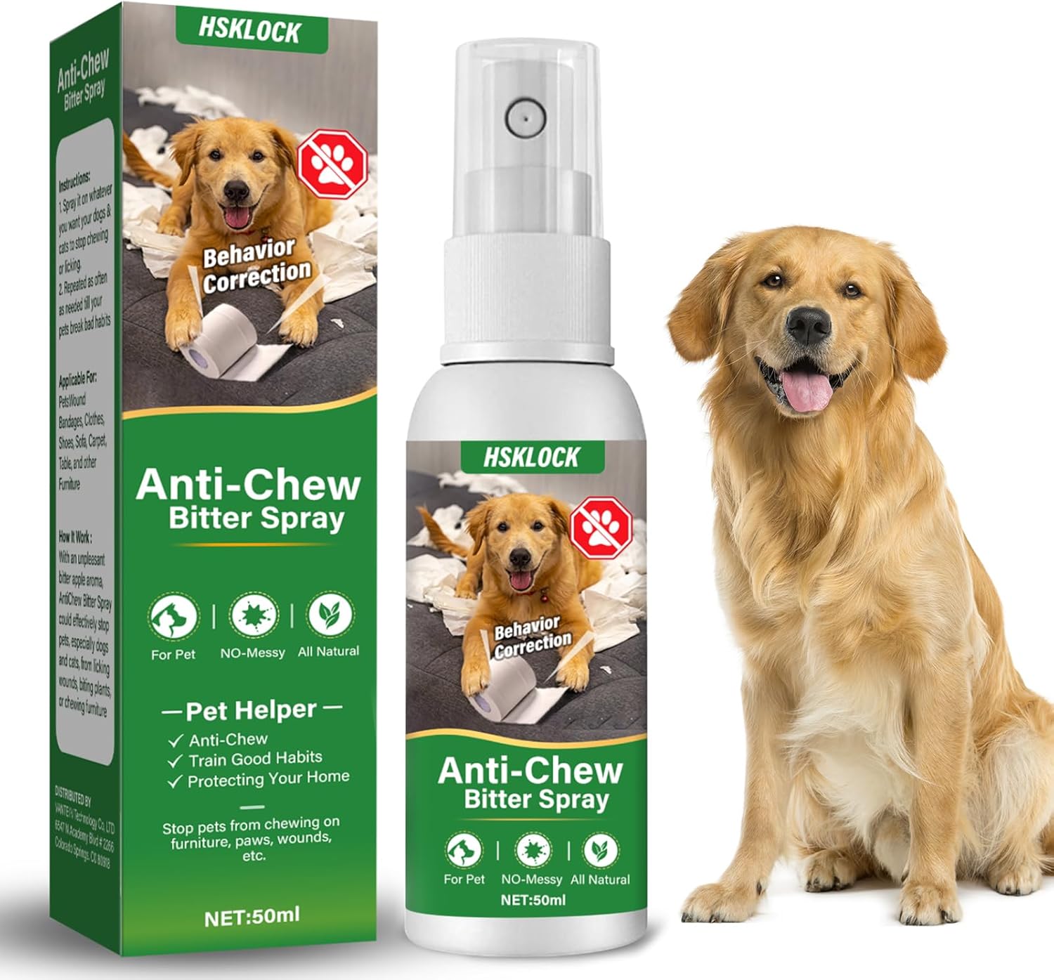 MGDYSS Bitter Apple Spray for Dogs to Stop Chewing