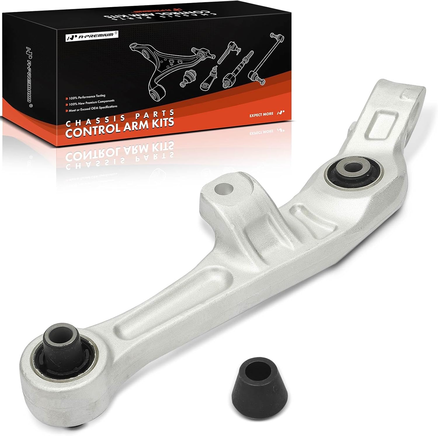 A-Premium Front Left Forward Lower Control Arm, with Bushing, Compatible with Infiniti G35 2003-2004, Nissan 350Z 2003-2004, RWD