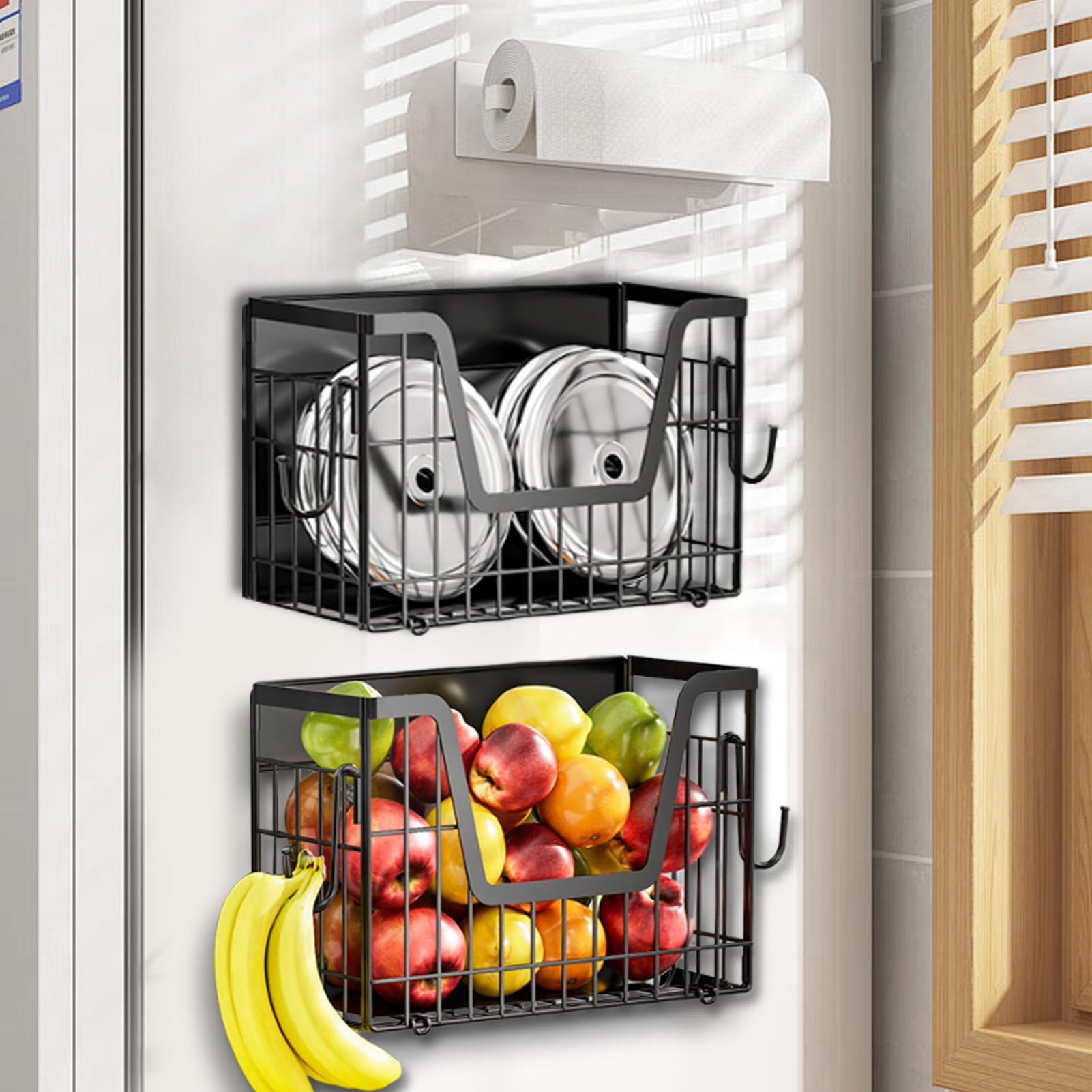Boczny System Przechowywania do Lodówki Magnetyczna Półka na Przyprawy | Organizer Kuchenny do Szafki, Łazienki, Prania, Miejsca Pracy, Dormitorium, Małych Przestrzeni, Owoców i Ścierek