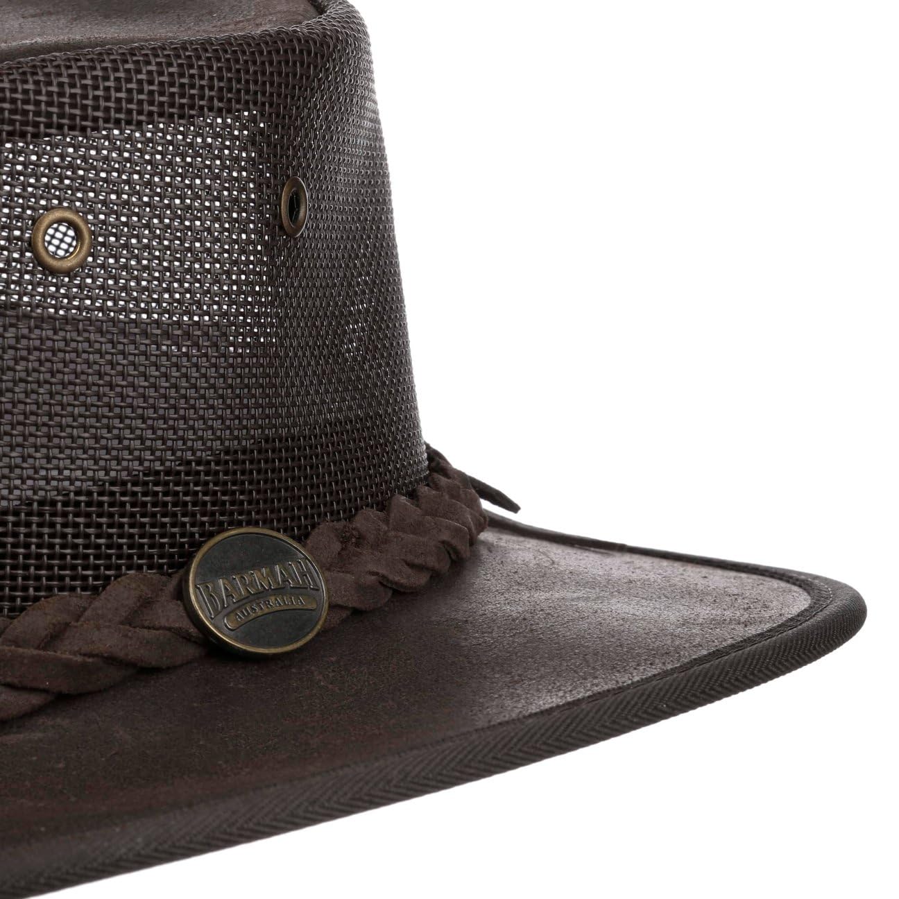 Barmah Kapelusz Skórzany Foldaway CoolerMężczyźni - Made in Australia western Z paskiem skórzanym wiosna-lato jesień-zima Wiosna Lato Jesień Zima
