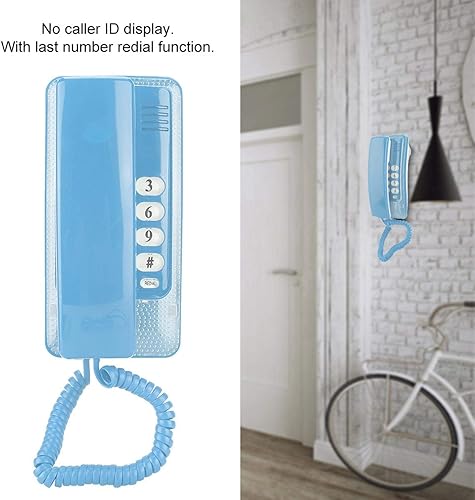 Miniatura 3 de Mini teléfono de pared, teléfono fijo retro para montar en la pared con función de flash y función de silencio de llamada, interfaz RJ45 alimentada