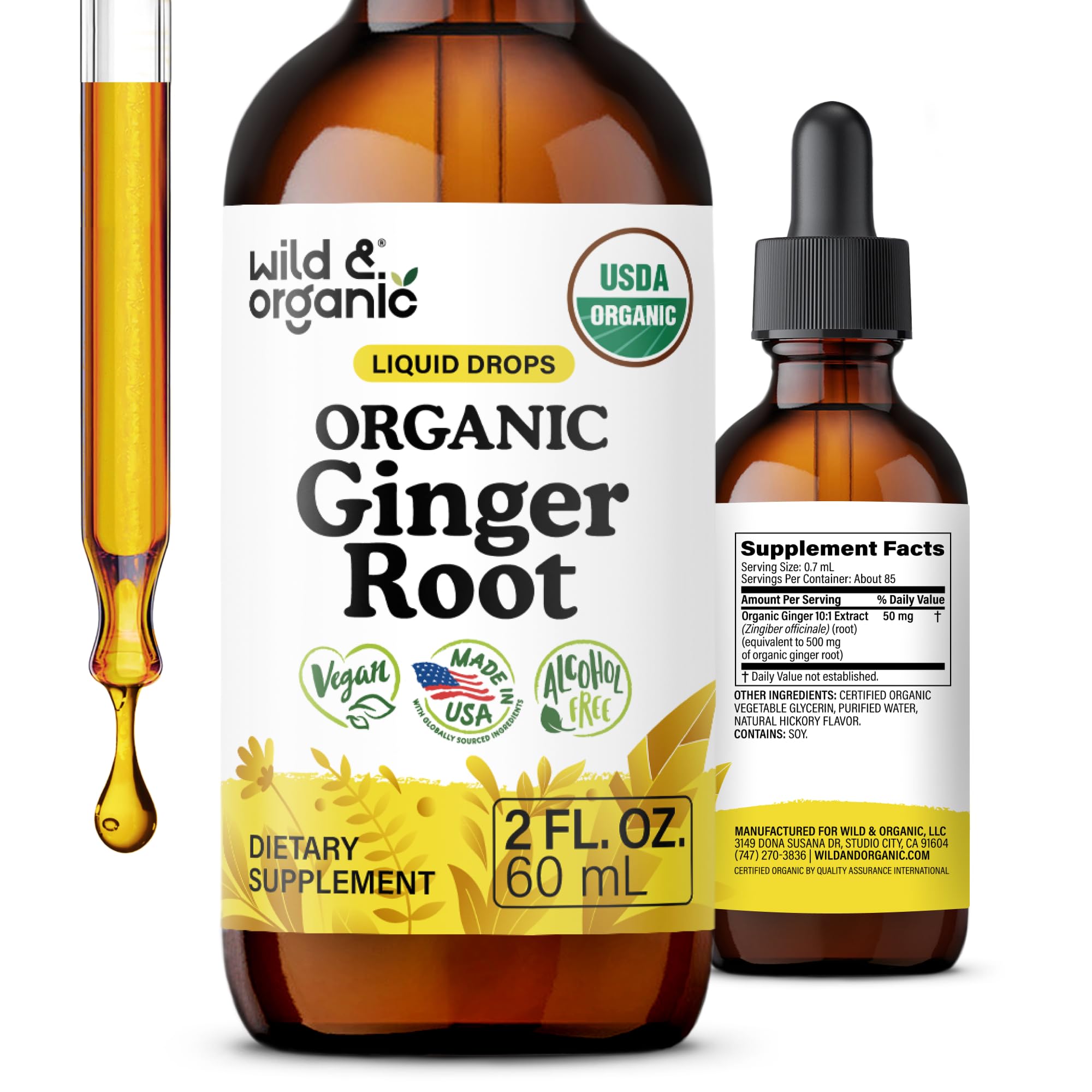 USDA Organic Ginger Extract Drops - Immune and Digestive Support -4oz — Amazon image 10
