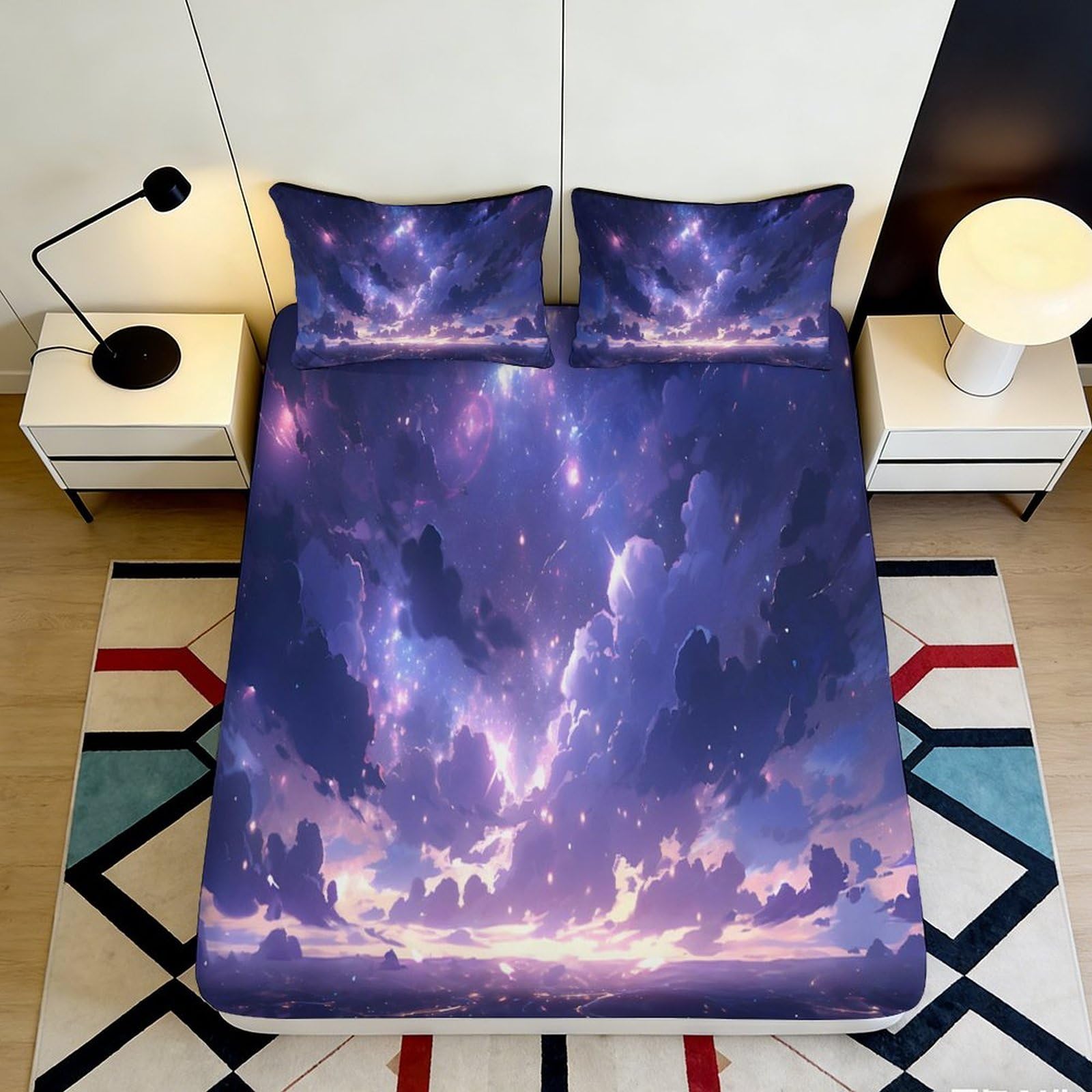 3D Printed Cute Dog Pattern Fitted Sheet Microfiber Deep Pocket Non-Slip Bedroom Bedding Puppy Mattress Fitted Cover Full Wrap 120x200x25cm