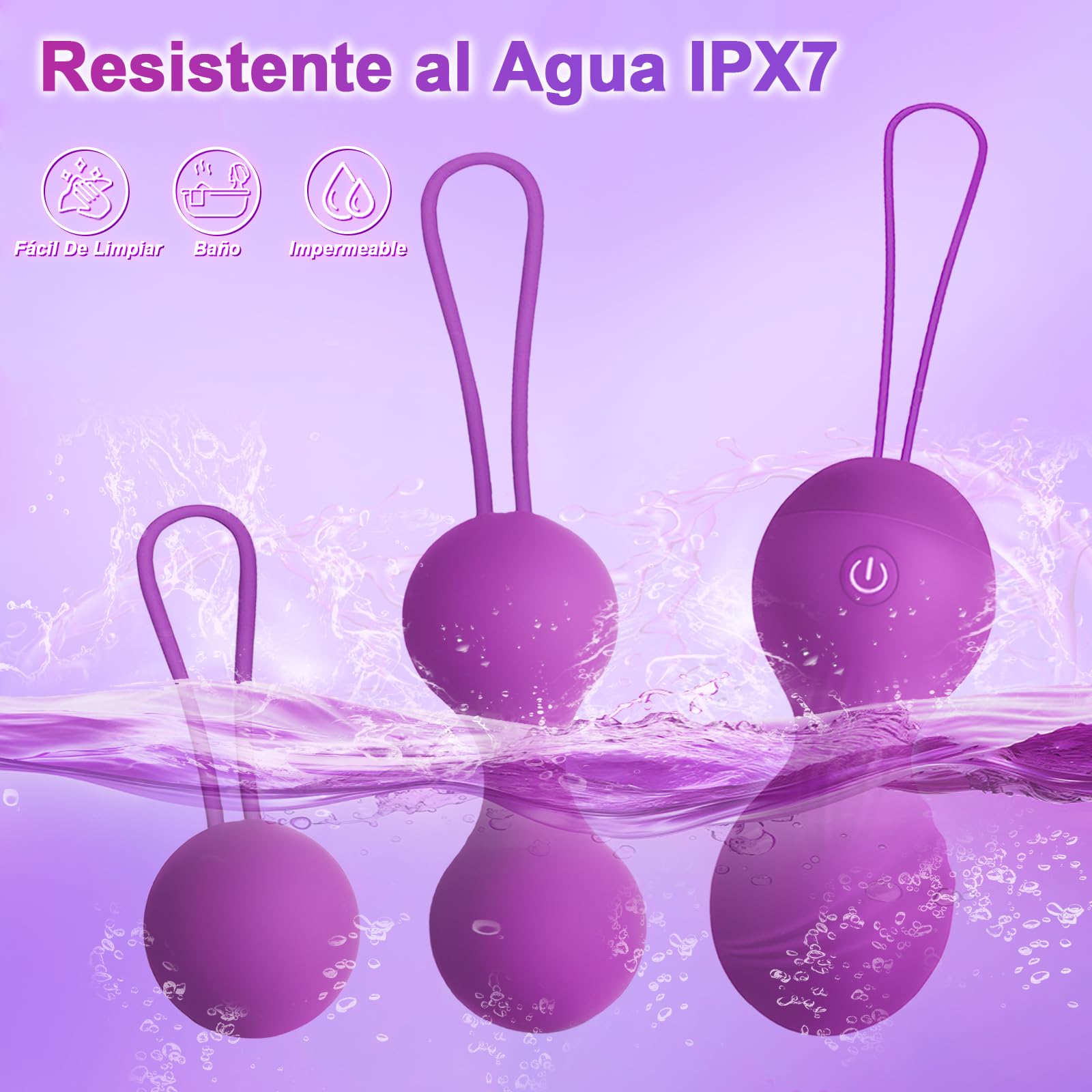 Vibradorador Mujer Juguetes Eróticos Para Pareja Sexuales Vibrador Mando Distancia 3 en 1 Bolas Chinas Vibradores Consoladores.. para Mujer con Vibración Vibradorador Clítoris Control Remoto 10 Modos