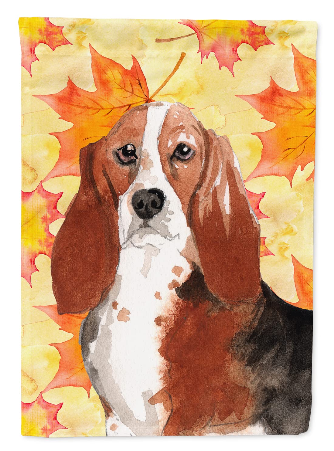 Drapeau Basset Hound automne grand format pavillon extérieur en toile