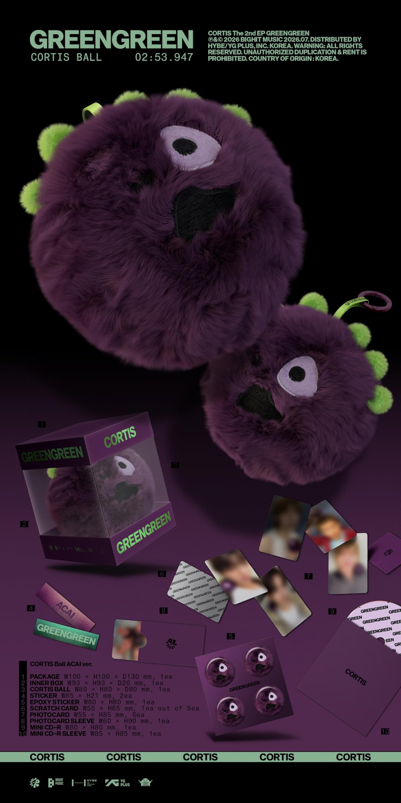 GREENGREEN CORTIS Ball ACAI ver.