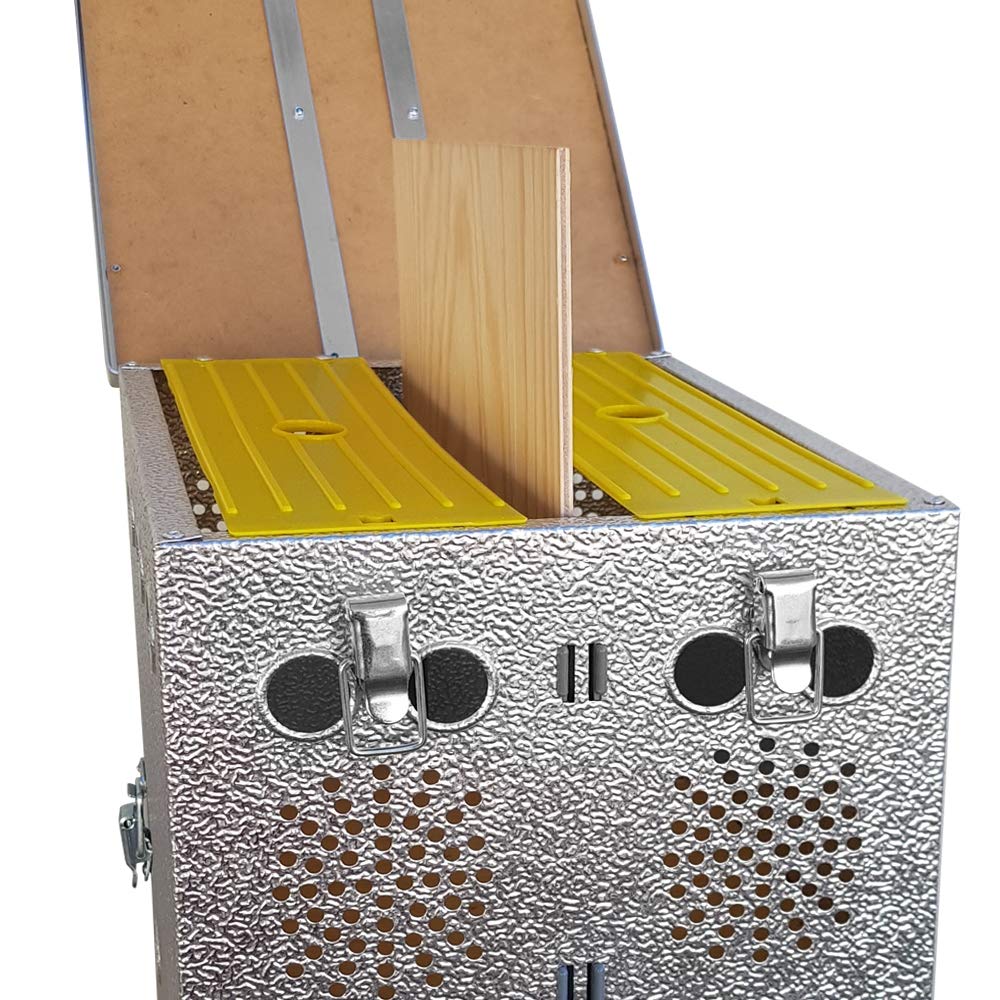 Breker Aluminium Transportbox für Kleintiere – 6 Abteile – Transportkorb mit Einzelverschlüssen – leichte & stabile Tiertransportkiste für Kaninchen, Nagetiere & Geflügel – hygienisch & robust