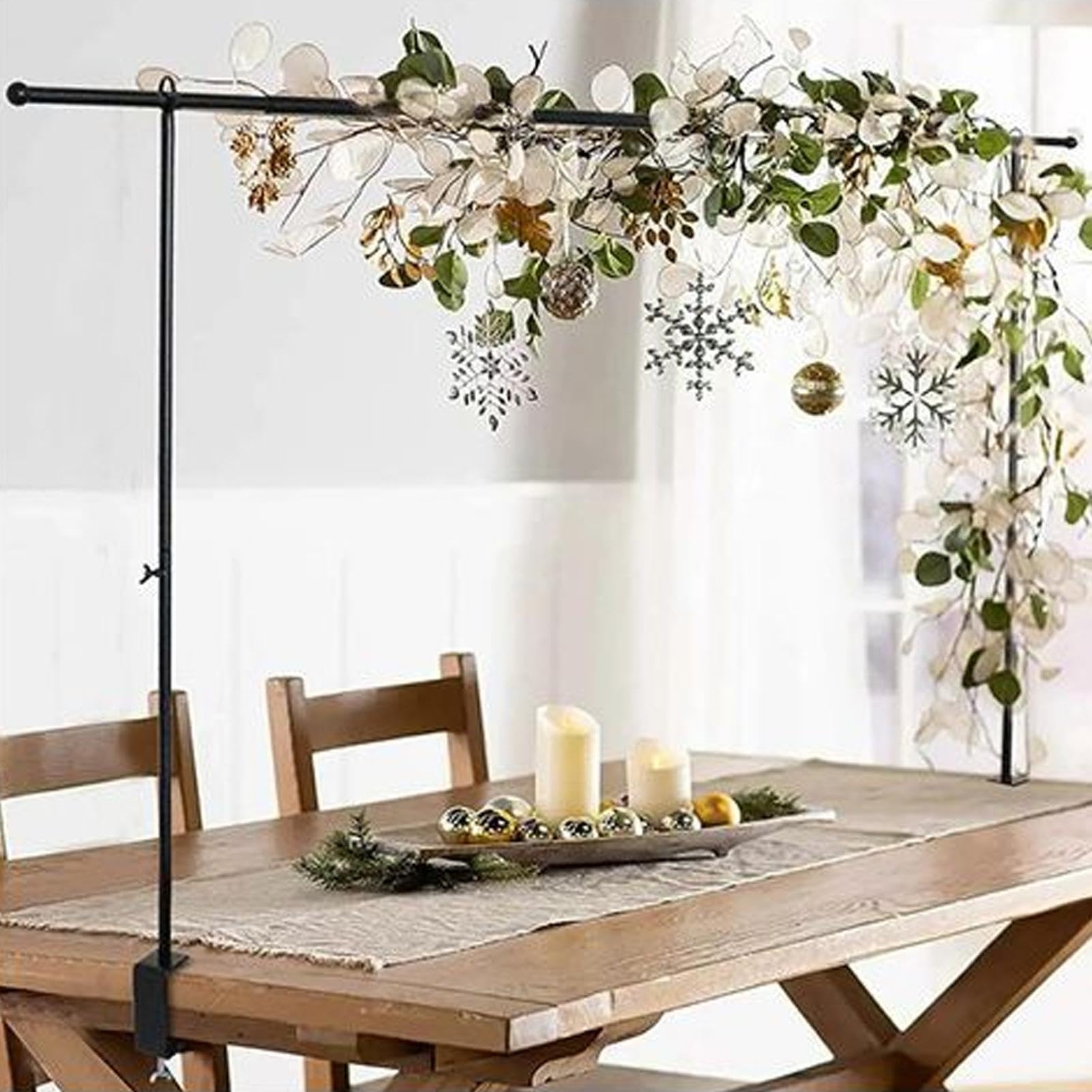 Decoratie Houder Voor Bruiloft Over De Tafel Staaf - Metalen Ballon & Bloemenboog Standaard, Voor Feestdecoratie Binnen/buiten Ballonboog Houder