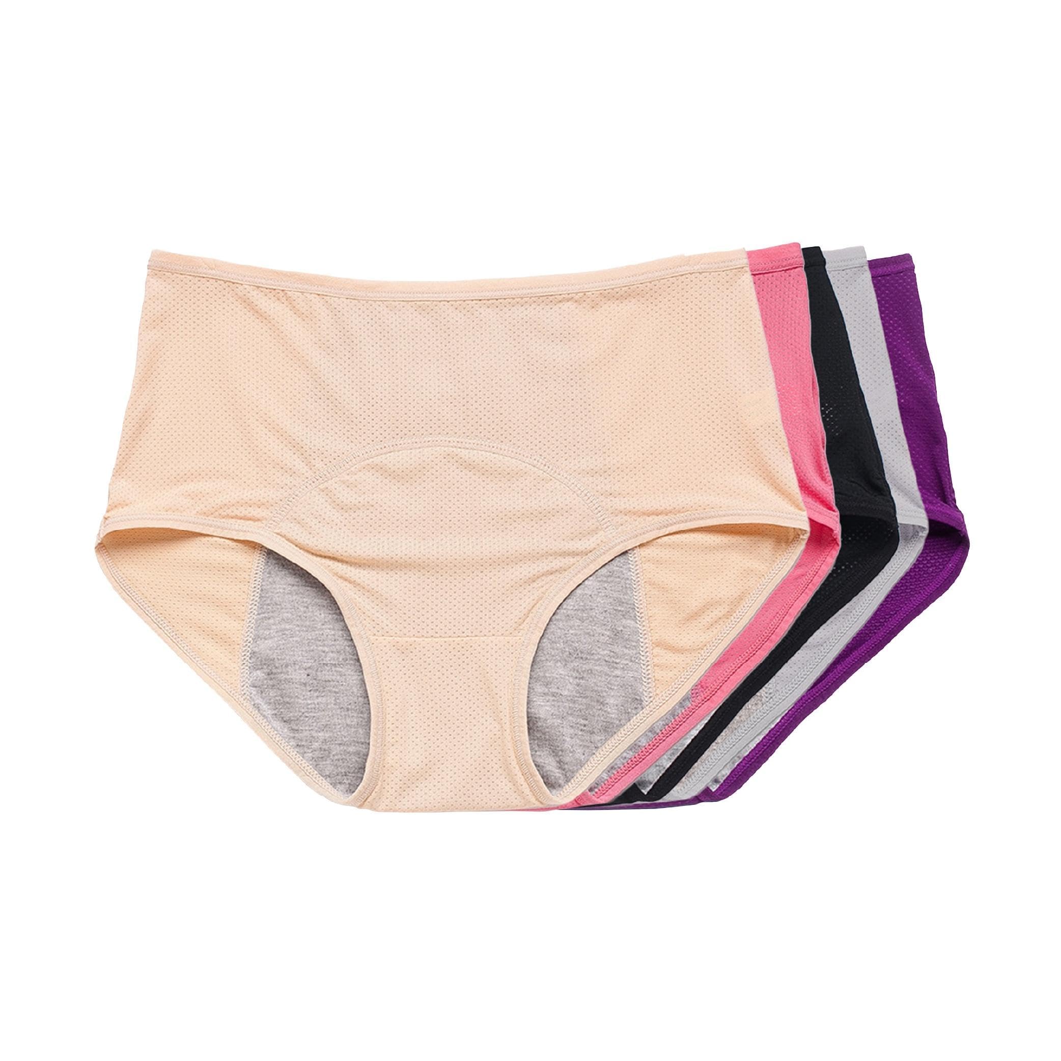 Everdries Women's Pink Leakproof Underwear - Leakproof Underwear For With Incontinence - Leakproof Panties For Over 60S - Washable Leakproof Underwear - L