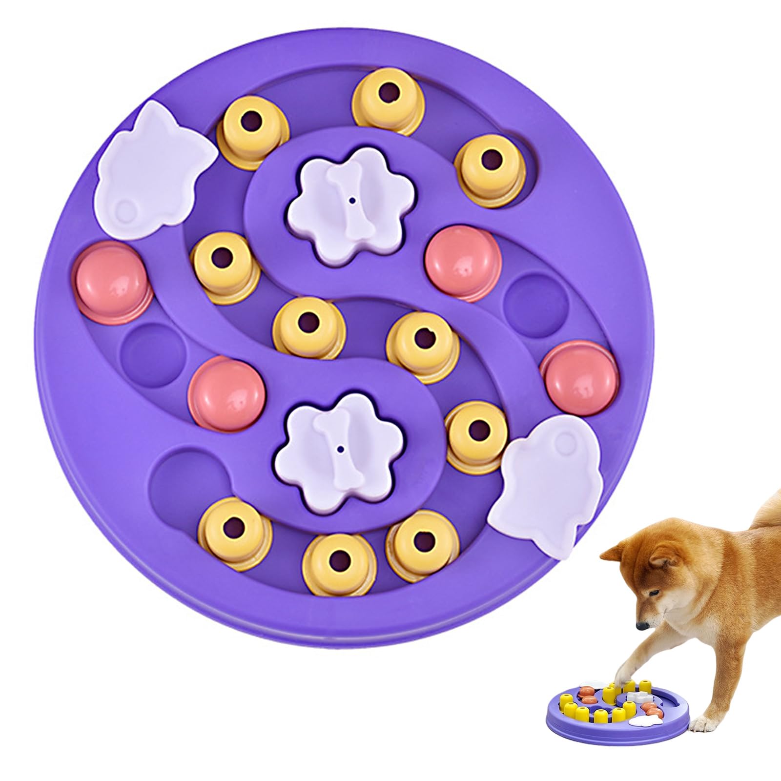 Wougzan Dog Puzzle Toys Interactive Toy for Puppy IQ Stimulation &Treat Training Games, Dog Slow Feeder, Puppy &Cats Fun Feeding