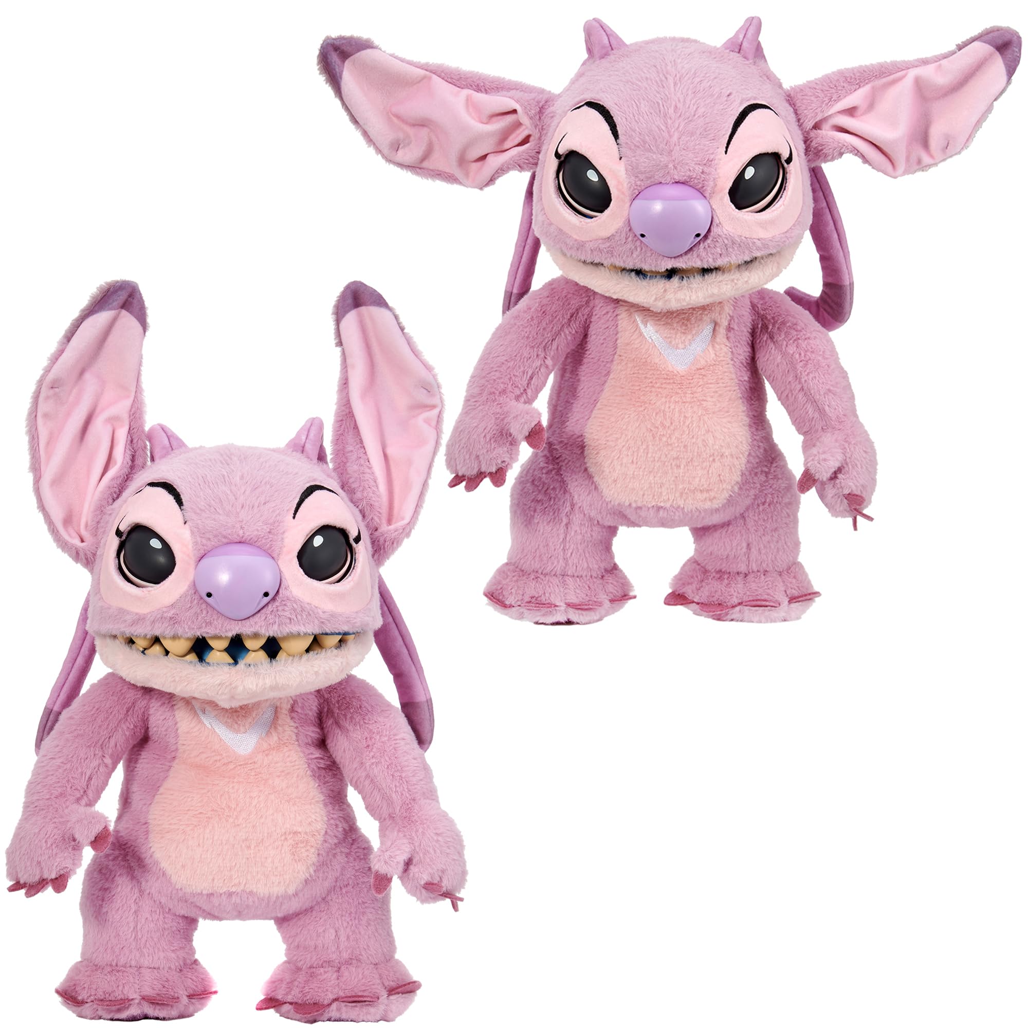 WOW! STUFF Disney Angel Puppetronic by RealFX | with a Limited 1st Edition Certificate | Looks, Feels & Sounds Real! | Disney's Lilo & Stitch | Over 100 Action & Sounds | 18" High | Ages 6+