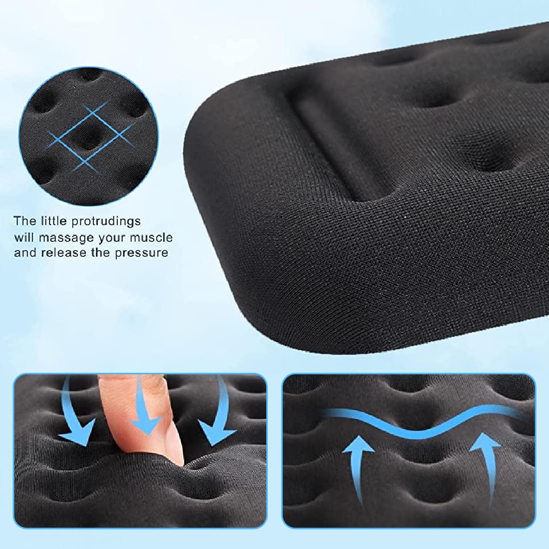 Cuscino Poggiapolsi In Memory Foam Per Mouse - Ergonomico, Antiscivolo, Per Ufficio E Casa - Foto 3