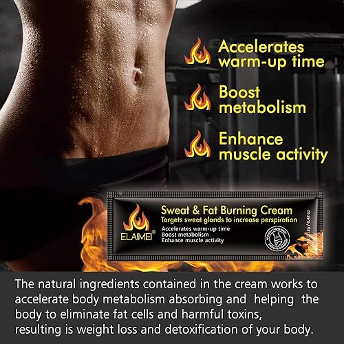 Miniatura 5 de Paquete de 10 cremas calientes, crema para el sudor para entrenamiento, quemador de grasa, cremas para la celulitis que aprietan los músculos,