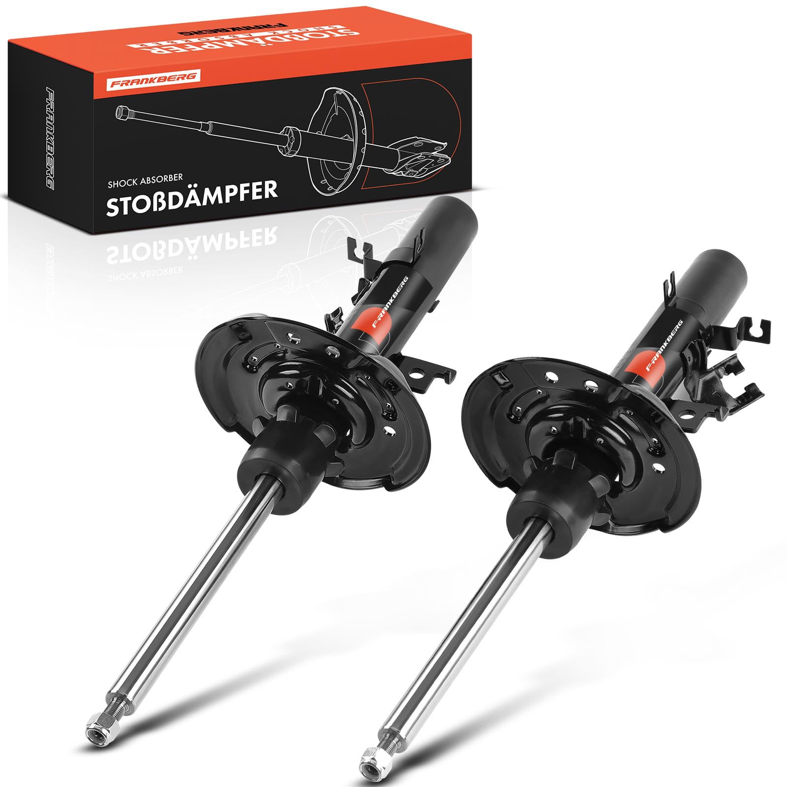 Frankberg 2x Shock Absorber Front Left Right Compatible with Qashqai II J11 1.2L-2.0L SUV 2013-2024 Kadjar HA HL 1.2L-1.8L SUV 2015-2024 Replace# 543034EA3A