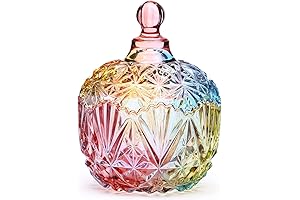 Glamorous Glass Candy Jar Elevates Office Desk Decor
