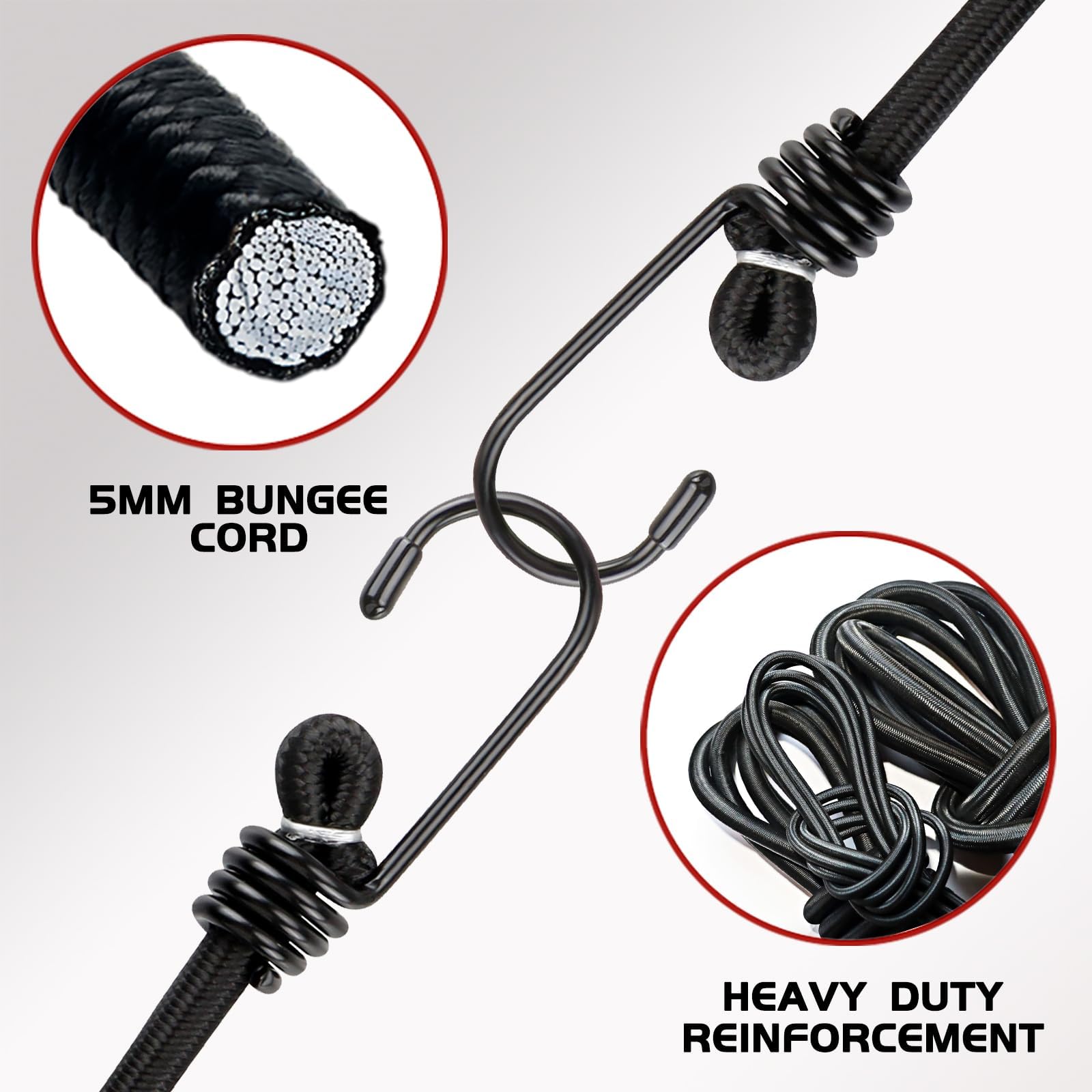 Tendeurs Elastique Avec Crochets10 Pcs 24 Cm Petite Corde Ajustable