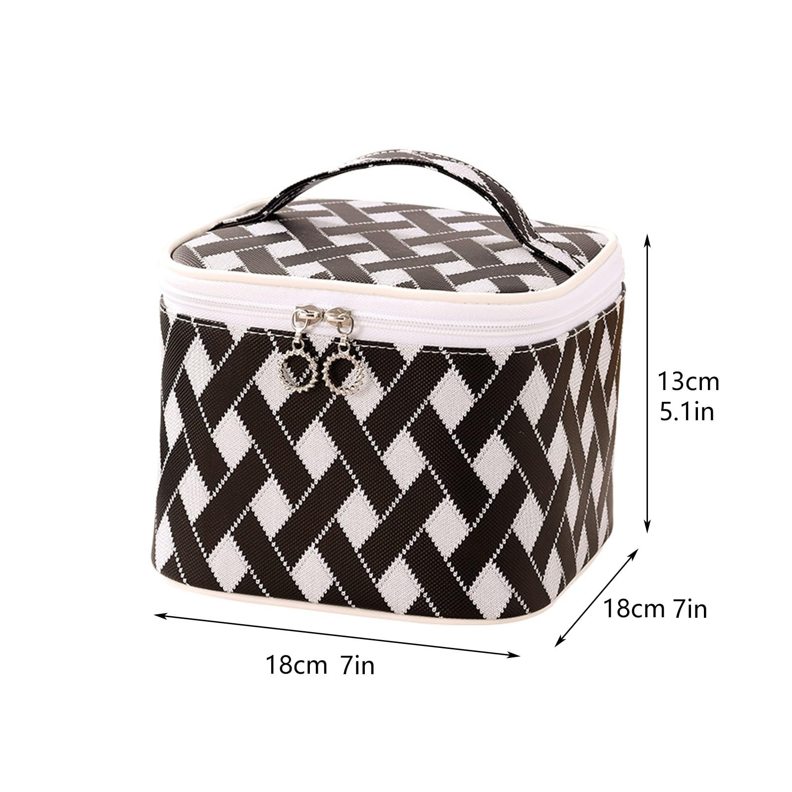 Kosmetiktasche Reise-Kosmetiktasche, Kosmetik-Aufbewahrungstasche, tragbare Lippenstift-Aufbewahrungstasche, große Kapazität, Damen-Kosmetiktasche Kulturtasche (Color : B, Size : 7 * 7 * 5.1IN)
