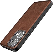 Kapa Tux Leather Back Cover for Oppo Reno 13 5G | Slim Shockproof Camera Protection Bumper Case (Brown)
