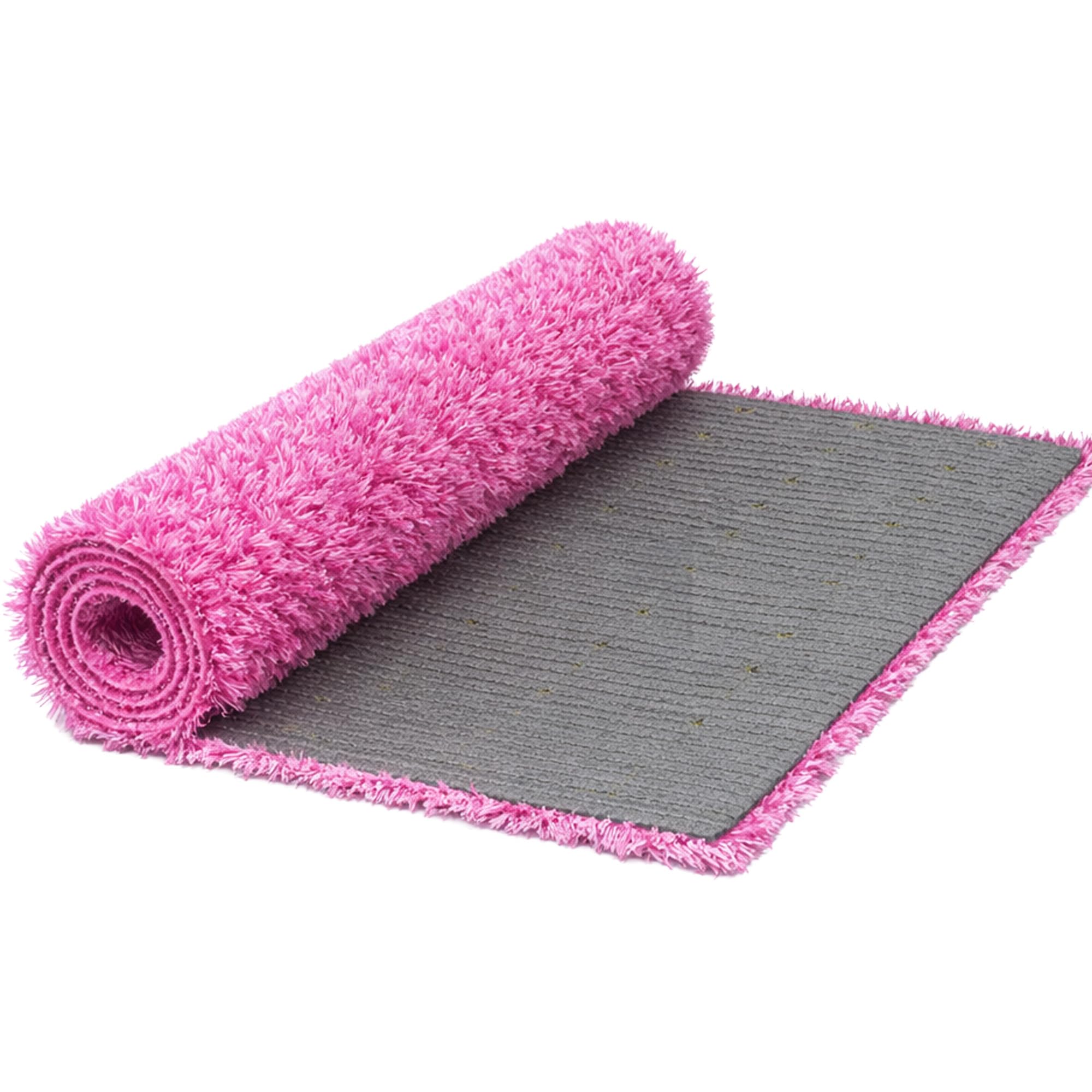 Kunstrasen Hochflor Star 25 mm, Pink, 100x200 cm, wetterfest und pflegeleicht, dekorativer Rasenteppich für Balkon, Terrasse und Garten