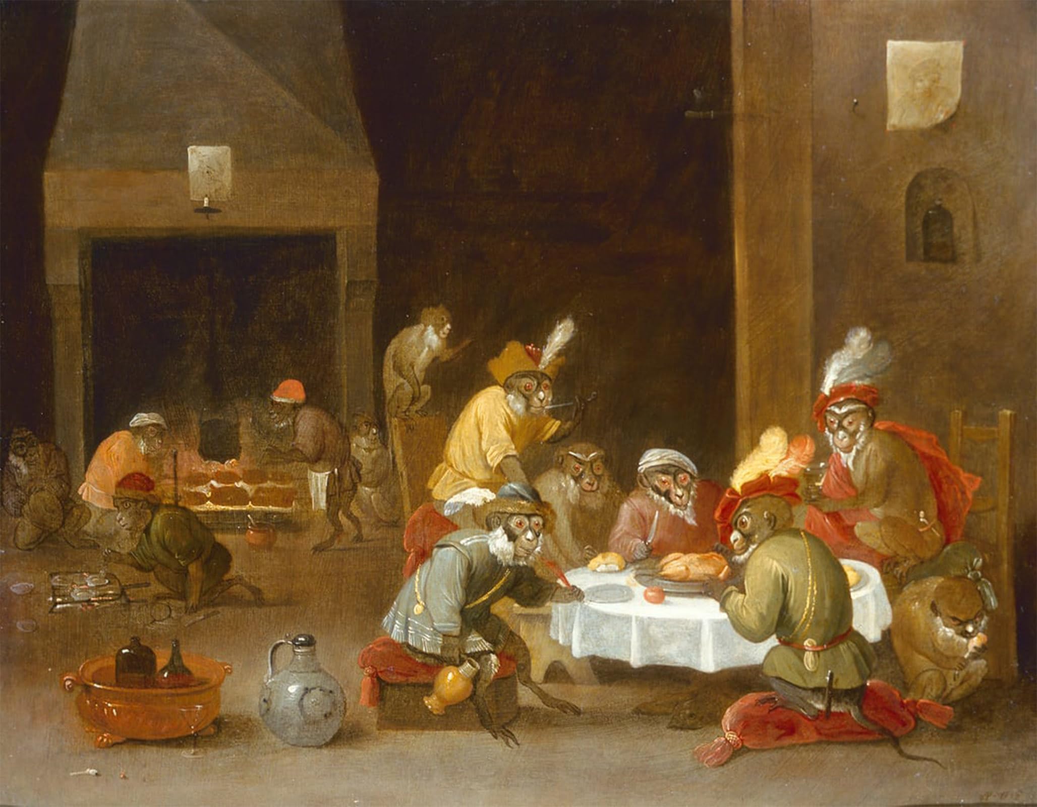 Cuadro famoso de monos Ferdinand Van Kessel lienzo premium decoracion 5
