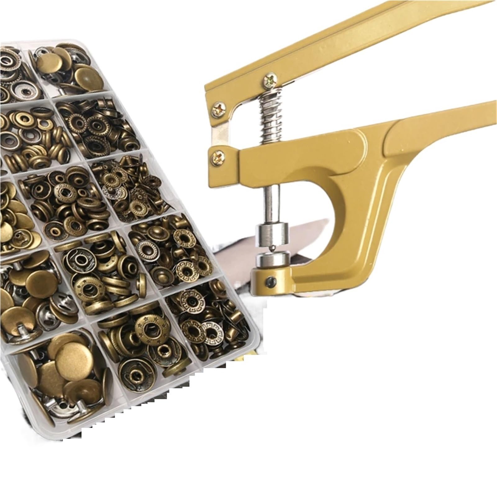 Metall-Druckknöpfe Botones Bouton Pression mit Druckzange Nähzubehör for Kleidung