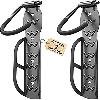 Kit 2 Suporte de parede para bicicletas, cabides de bicicleta para garagem, gancho vertical para armazenamento interno, resistente suporta até 30 kg, pacote com 2