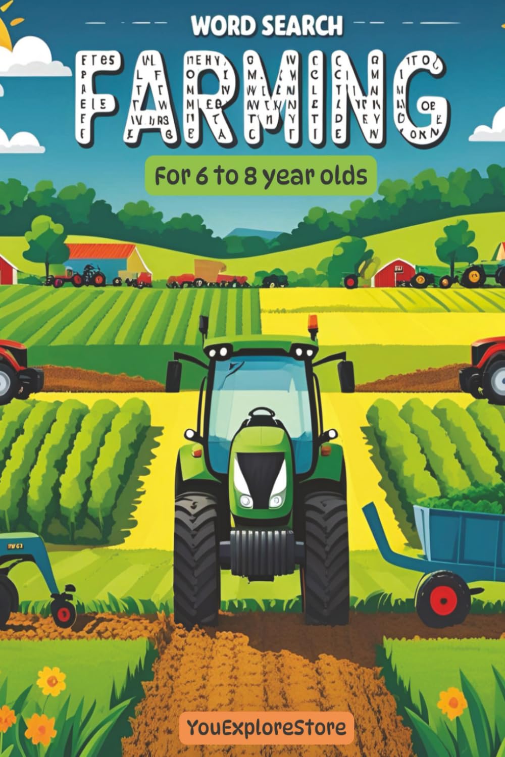 Amazing Farming Word Search for Kids: 50+ Fun and Challenging Word Search Puzzles for Kids Ages 6-8, 6x9 110 pages, easy to read, Educational, ... Gift for farm, farming and farm animal Lovers