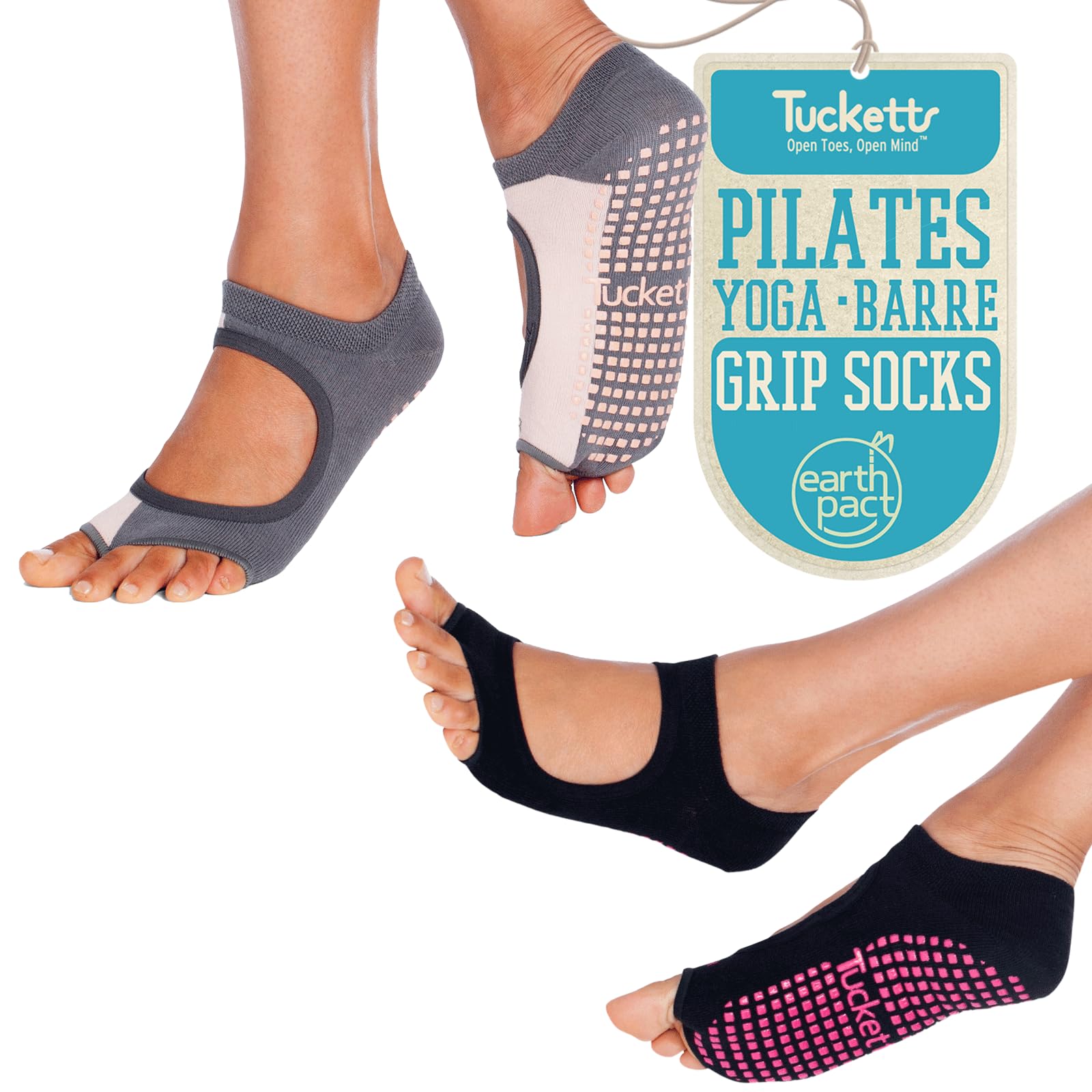 Tucketts Barefoot Toeless Grip Socks