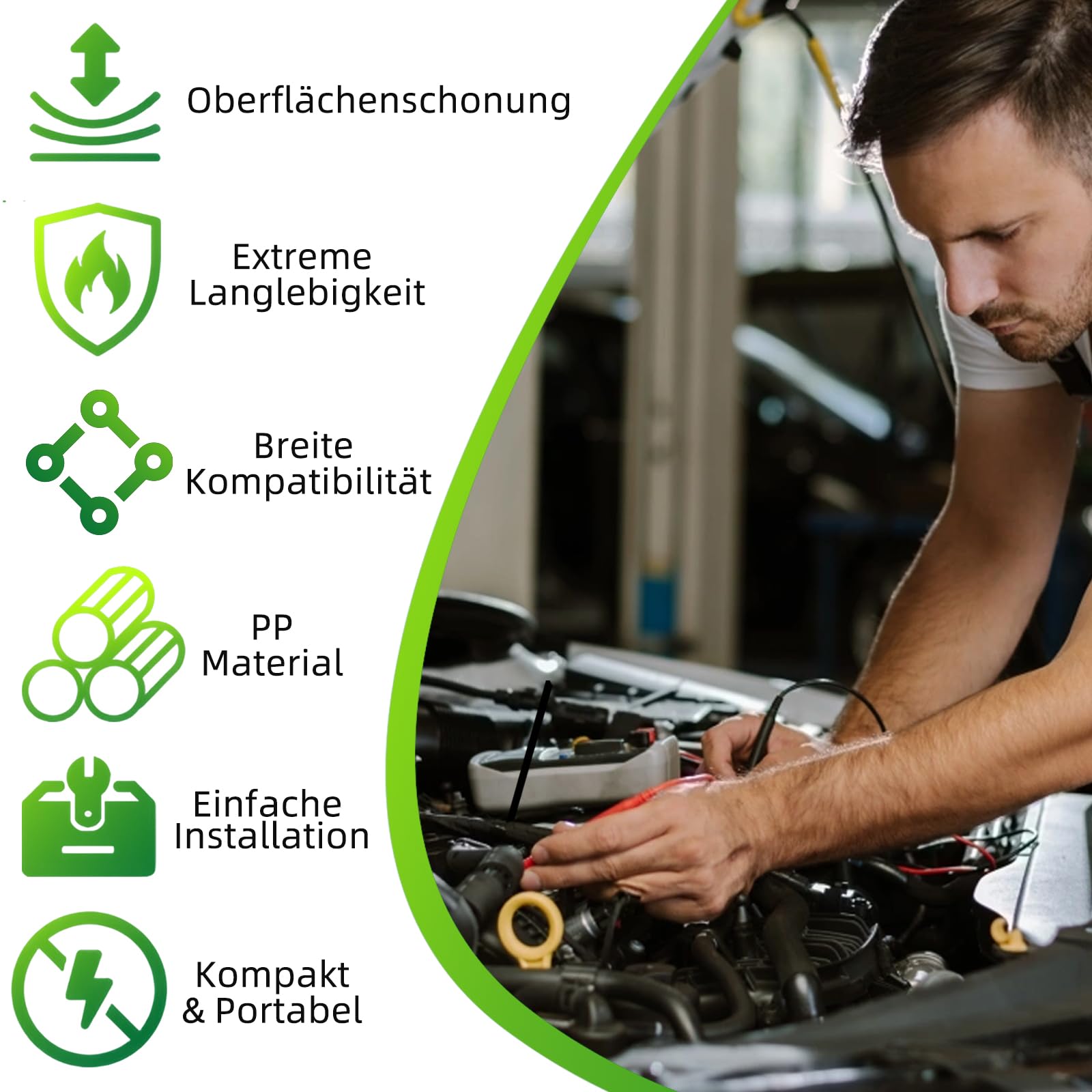 50 fascette universali con fibbia: cavo nylon pesante per riparazione e organizzazione auto, resistente ai raggi UV, sistema pin e pulsante