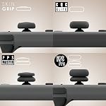 Skull & Co. La peau, CQC et FPS Jeu de poignées de pouce Bouchon de bouton de manche analogique pour contrôleur Nintendo Switch Joy-Con - Noir, 3 Nombre de paires(6pcs)