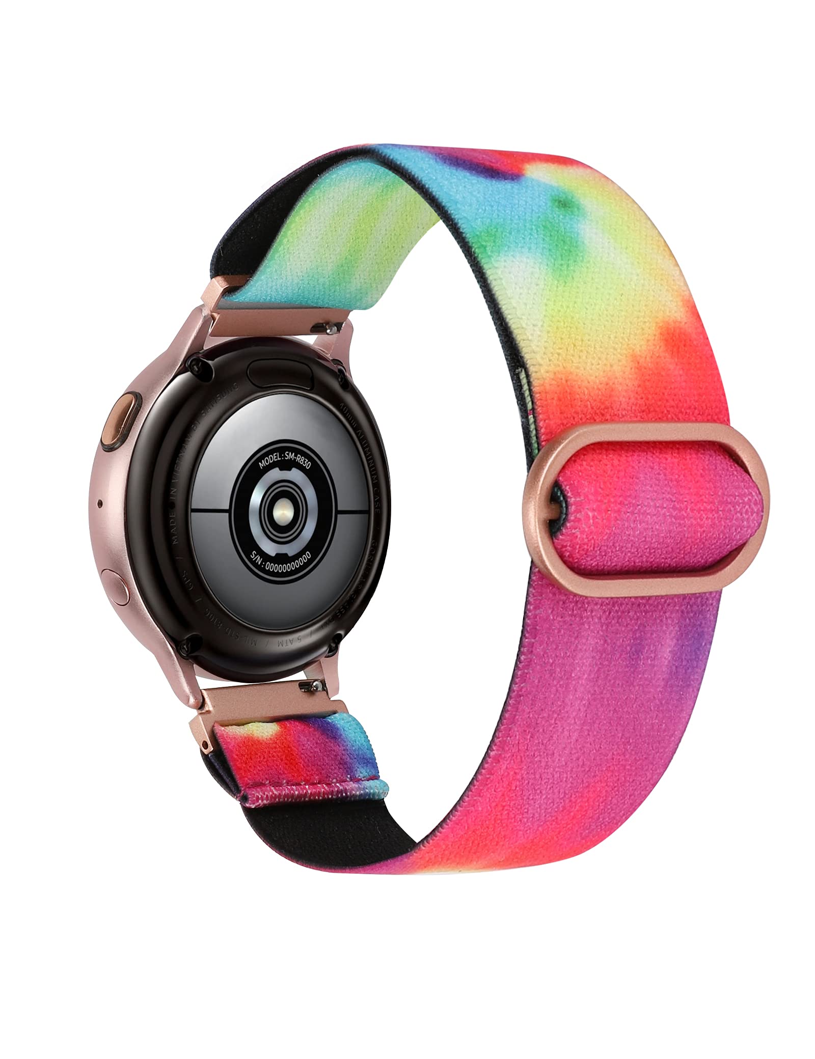 TOYOUTHS 20mm Stretchy Nylon Band Compatible with Samsung Galaxy Watch 7/6/5/4/FE/Active 2 40mm 44mm/Watch 6 Classic 43/47mm/Watch 5 Pro 45mm/Watch 3