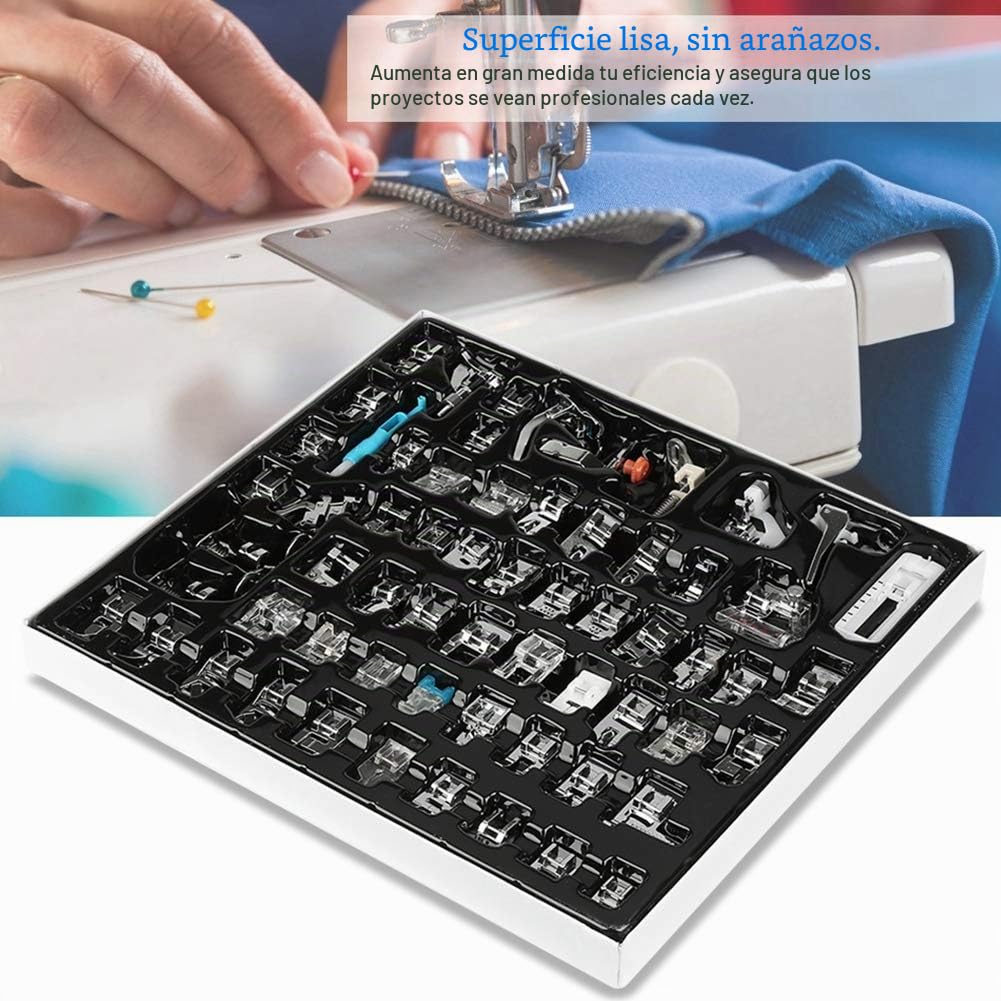 Juego de 62 Piezas de prensado para máquina de Coser Multifuncional para el hogar, para máquinas de Coser, para Babylock, Singer, Elna