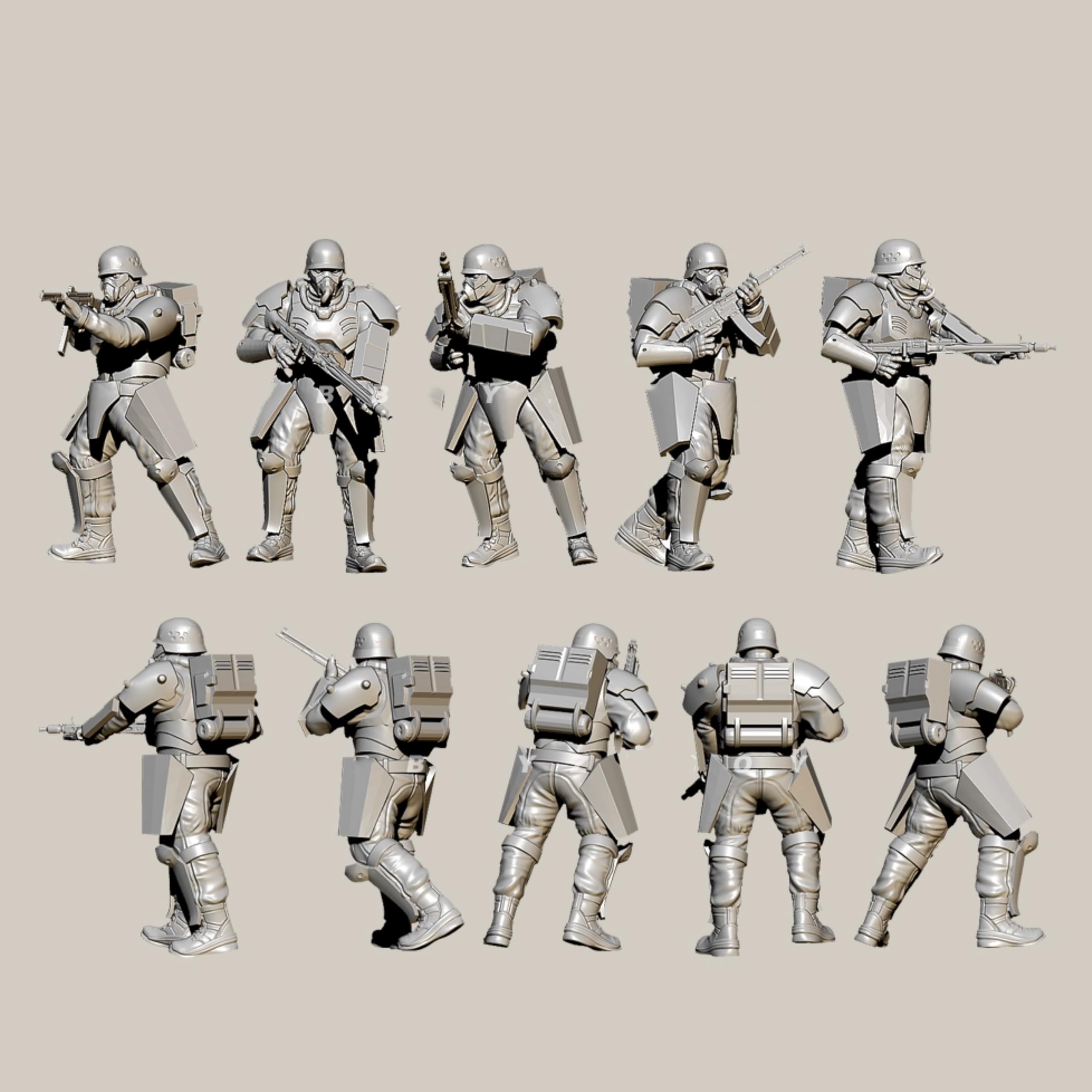 1/35 Kit de Modelo de Soldado en Resina, sin Pintar y sin Montar (5 Figuras) //l2b5J33