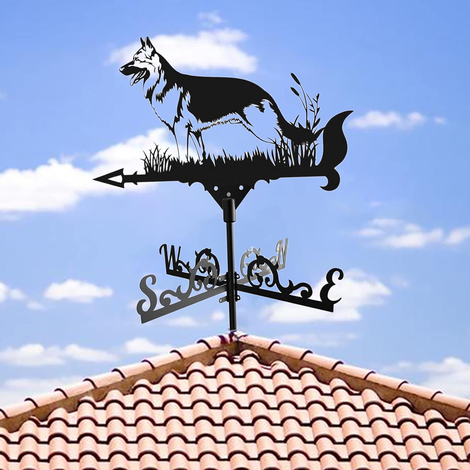 Windwijzer Vintage stijl weathervane Dak Mount Weer vaan Outdoor Yard