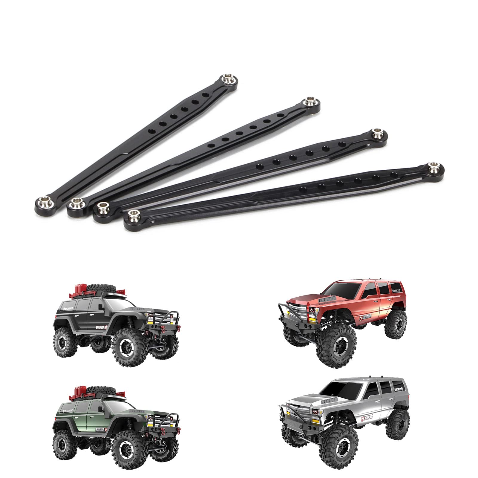 RCAWD Chassis Lower Side Linkage Aluminum for Rc Hobby Model Car RedCat 1/10 Everest Gen7 Pro/Sport Upgrade Part(Black)