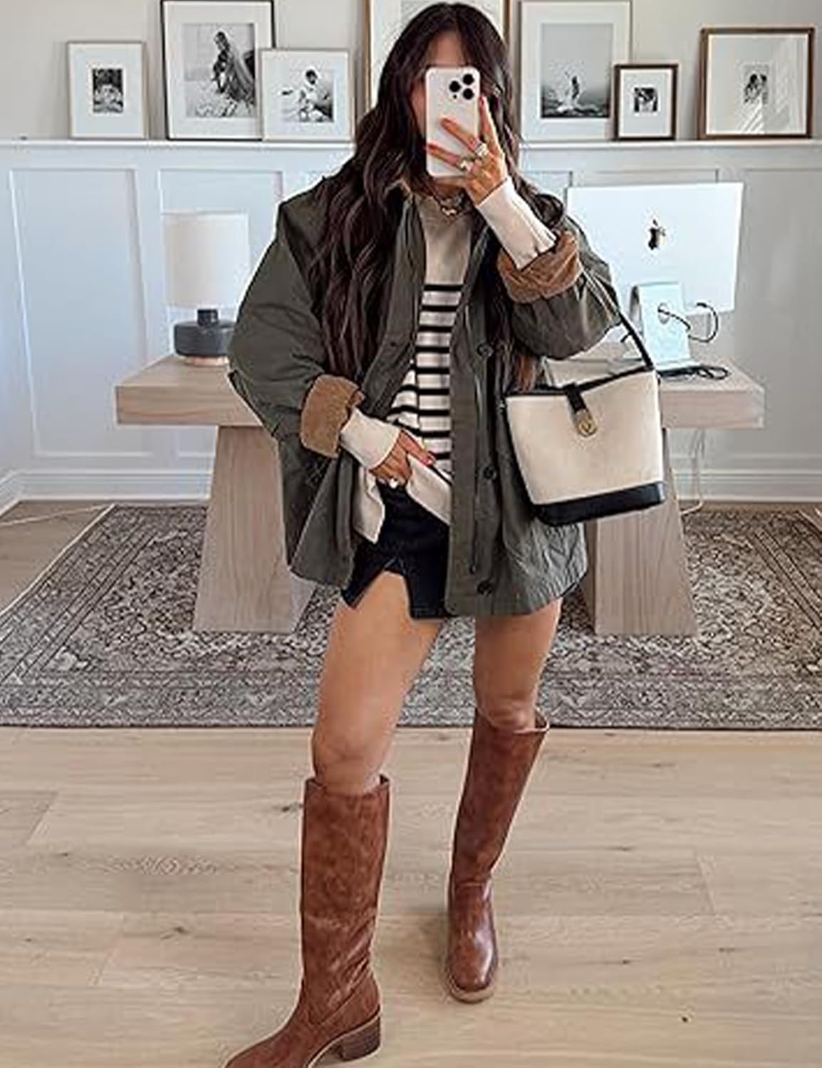 Yimoon Lightweight Jacket for Women Oversized Corduroy Lapel Collar Button Down Casual Jackets Outwear - Image 6